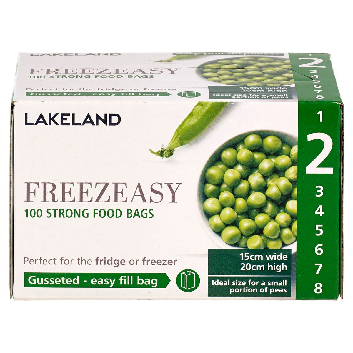100 Gusseted Freezeasy Food Freezer Bags 15cm x 20cm