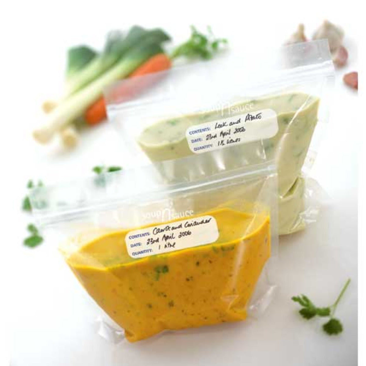 20 Soup n Sauce Press Seal Freezer Bags 1L