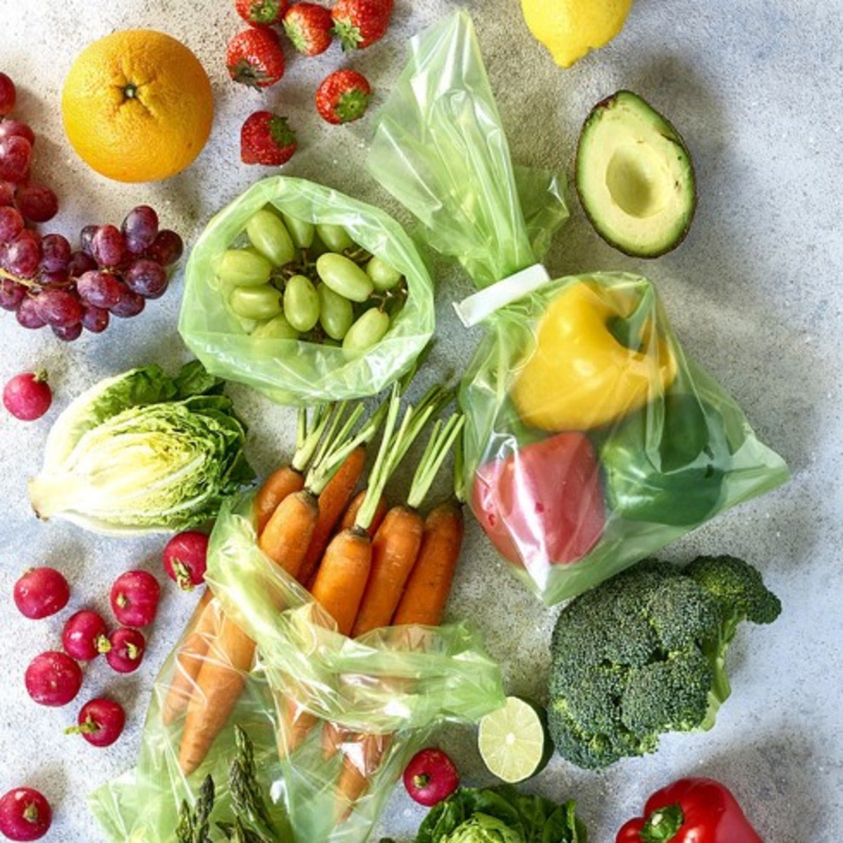 20 StayFresh Longer Vegetable Storage Bags 25 x 38cm