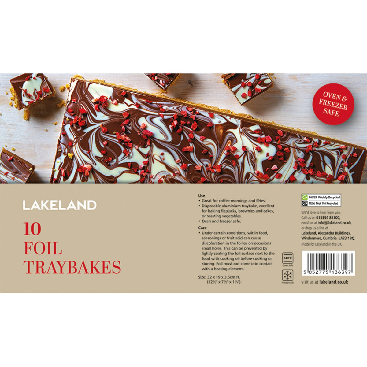 10 Foil Tray Bake Baking Trays 32 x 19cm