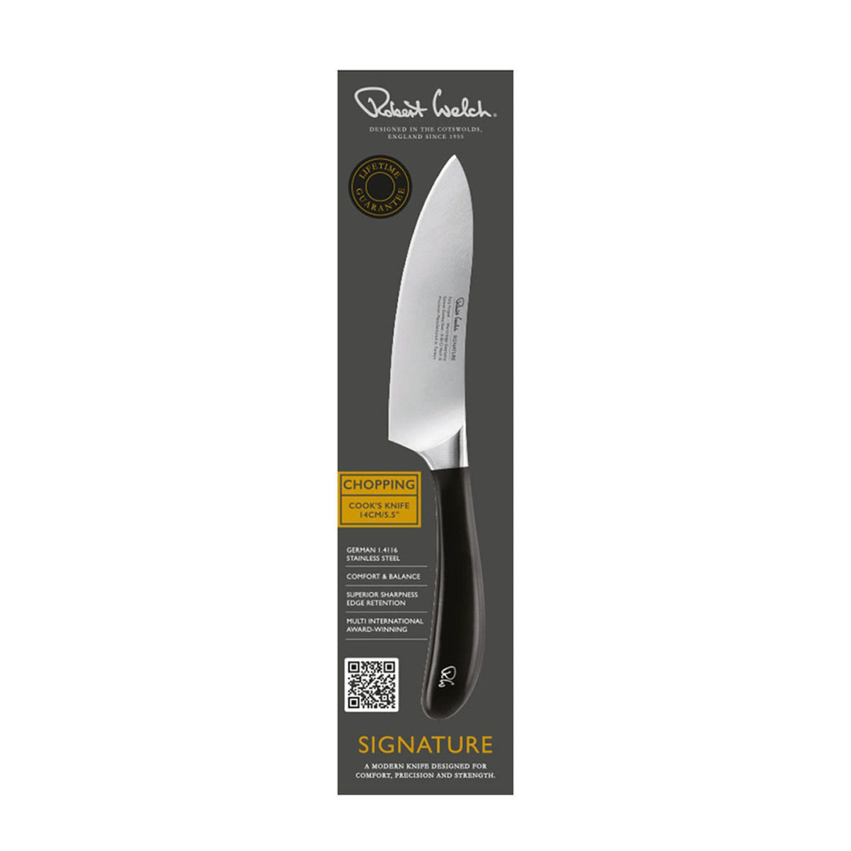 Robert Welch Signature Stainless Steel Cook's Knife 14cm Blade