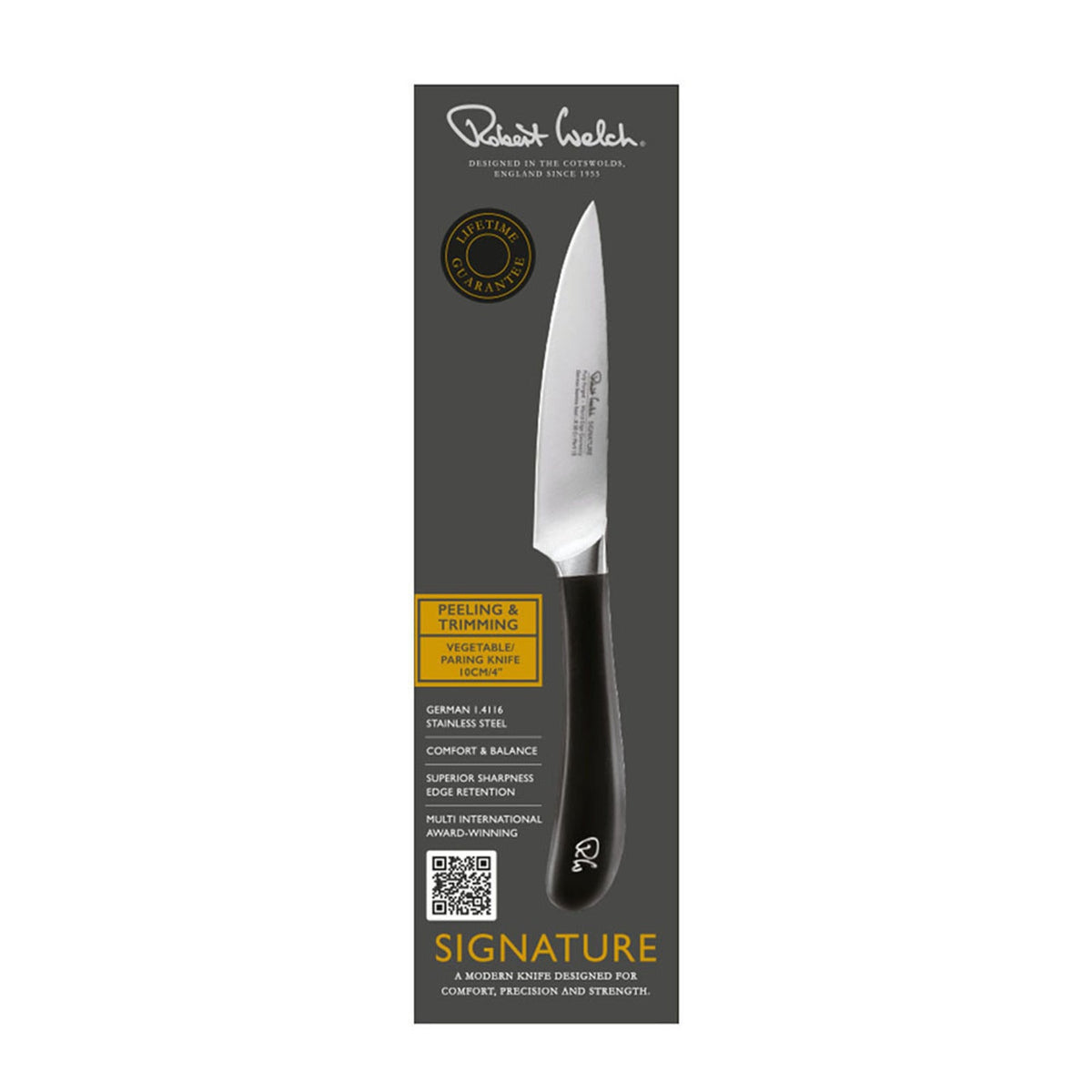 Robert Welch Signature Stainless Steel Vegetable Knife 10cm Blade