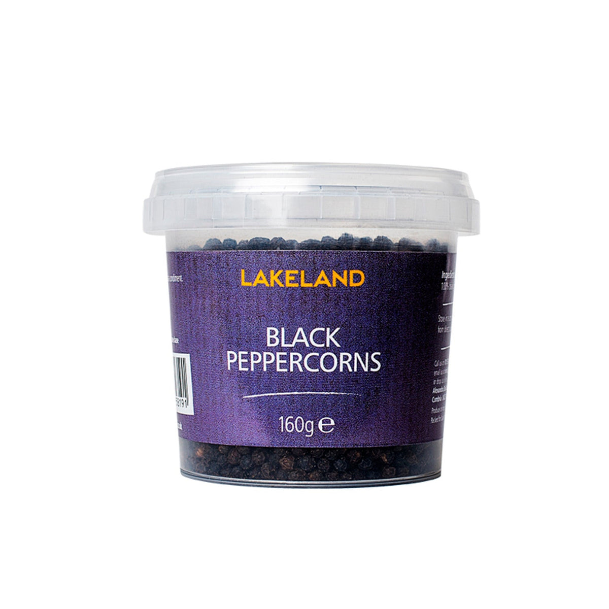 Lakeland Whole Black Peppercorns For Pepper Mills 160g