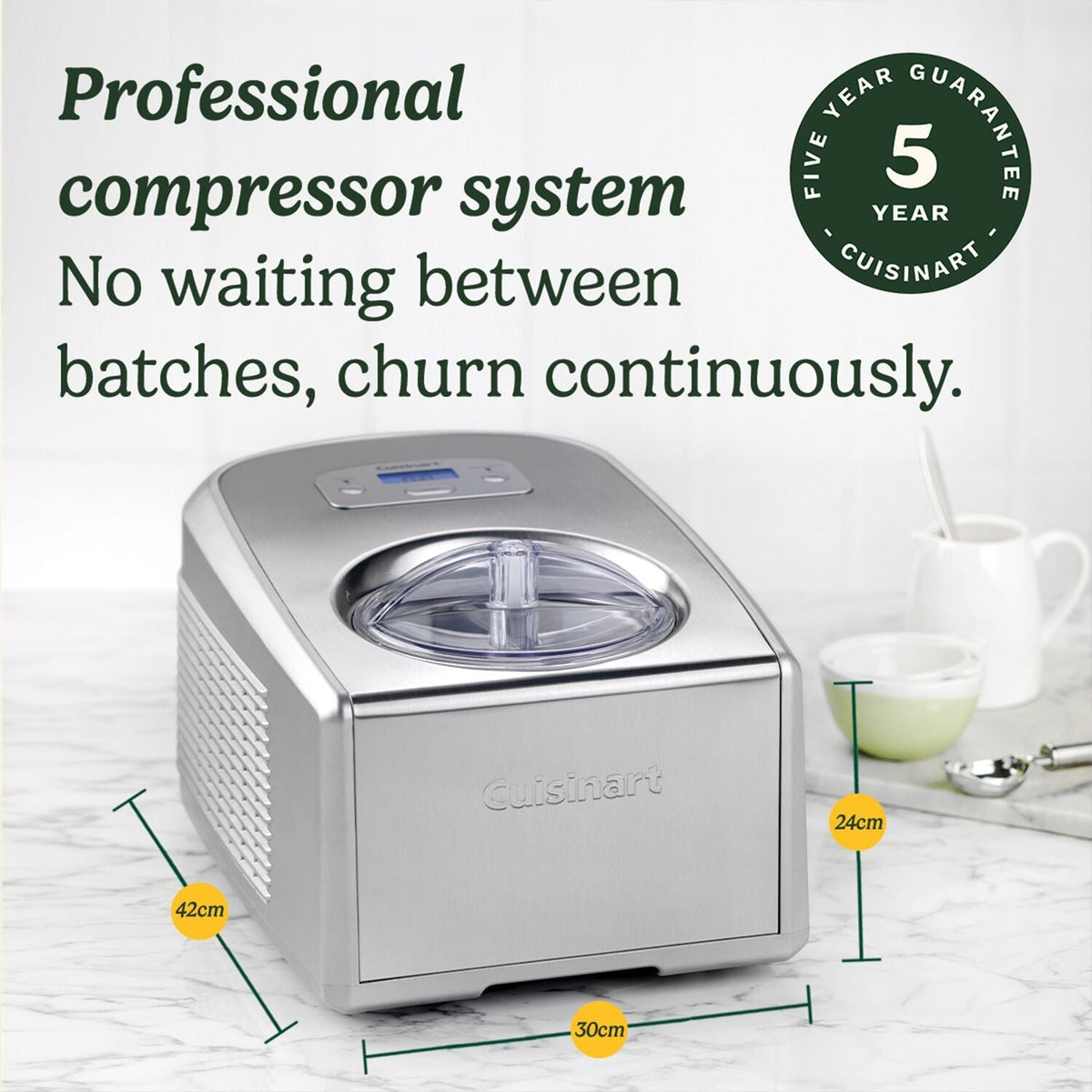 Cuisinart Gelato and Ice Cream Maker 1.5L ICE100BCU