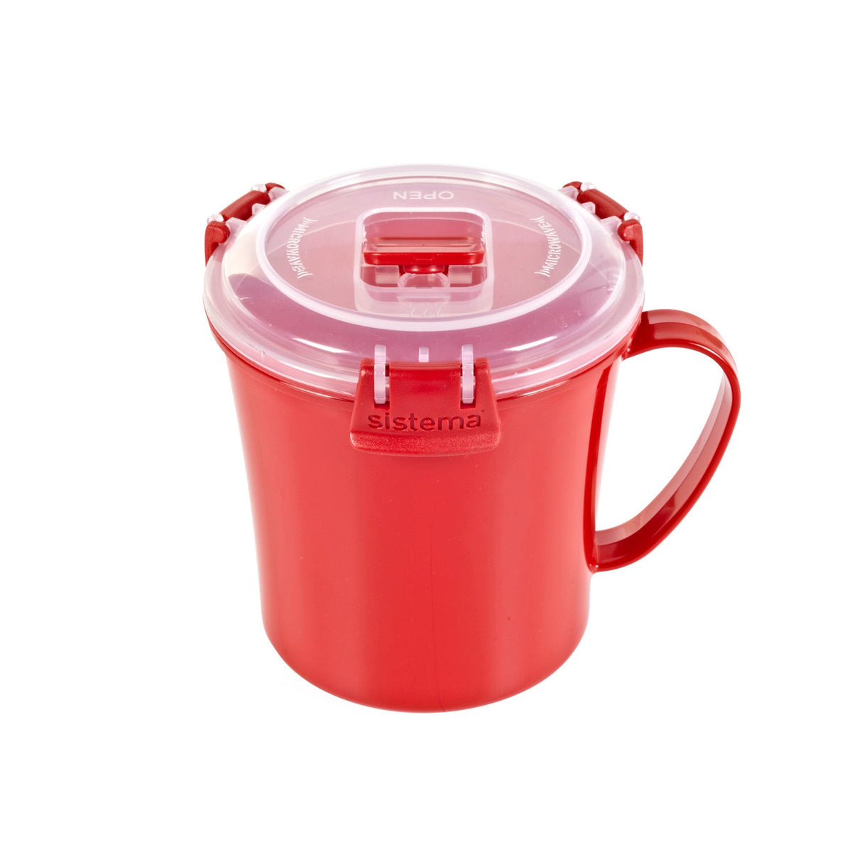 Klip It Microwave Cookware - Red Lidded Soup Mug 656ml
