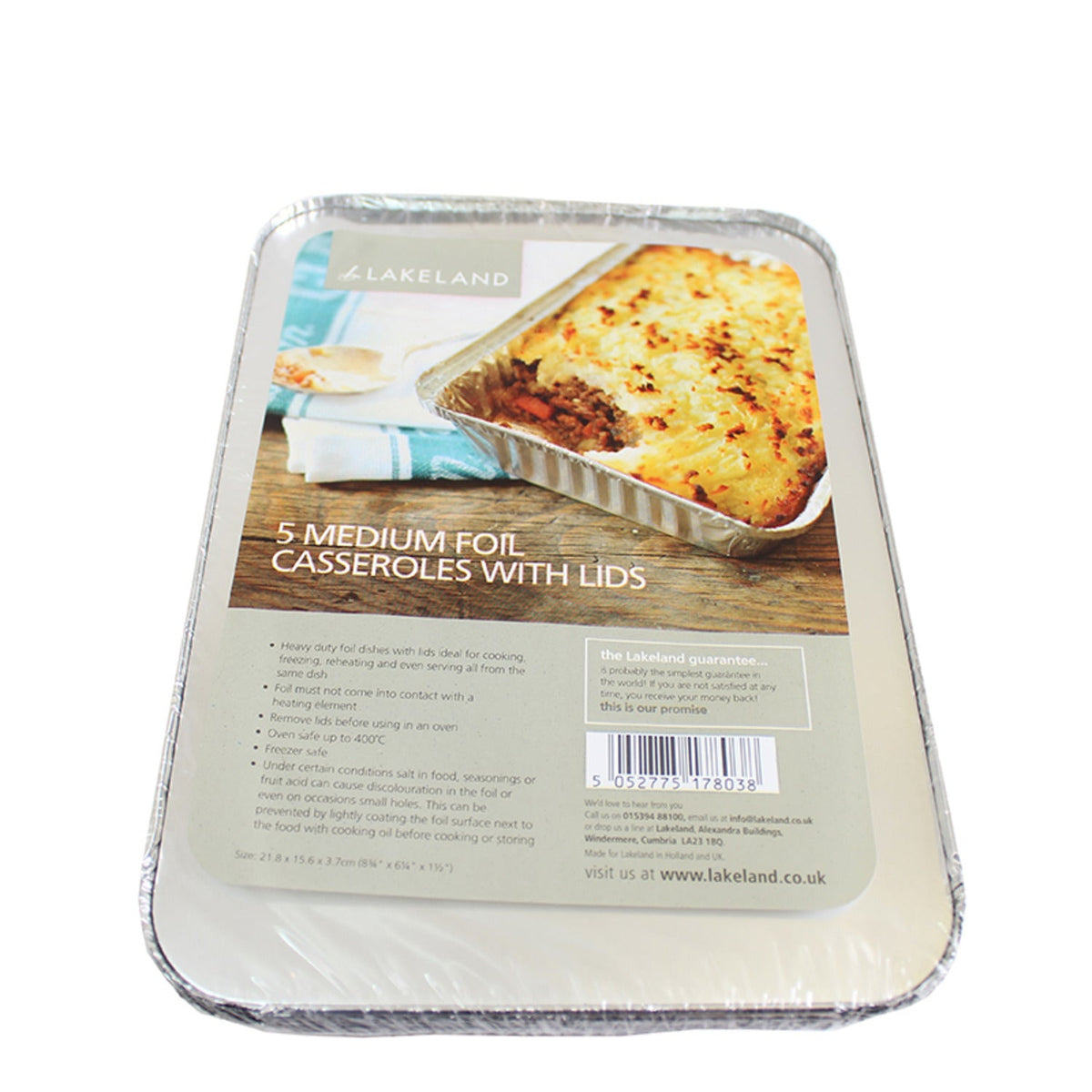 5 Foil Casserole Dishes with Lids 900ml