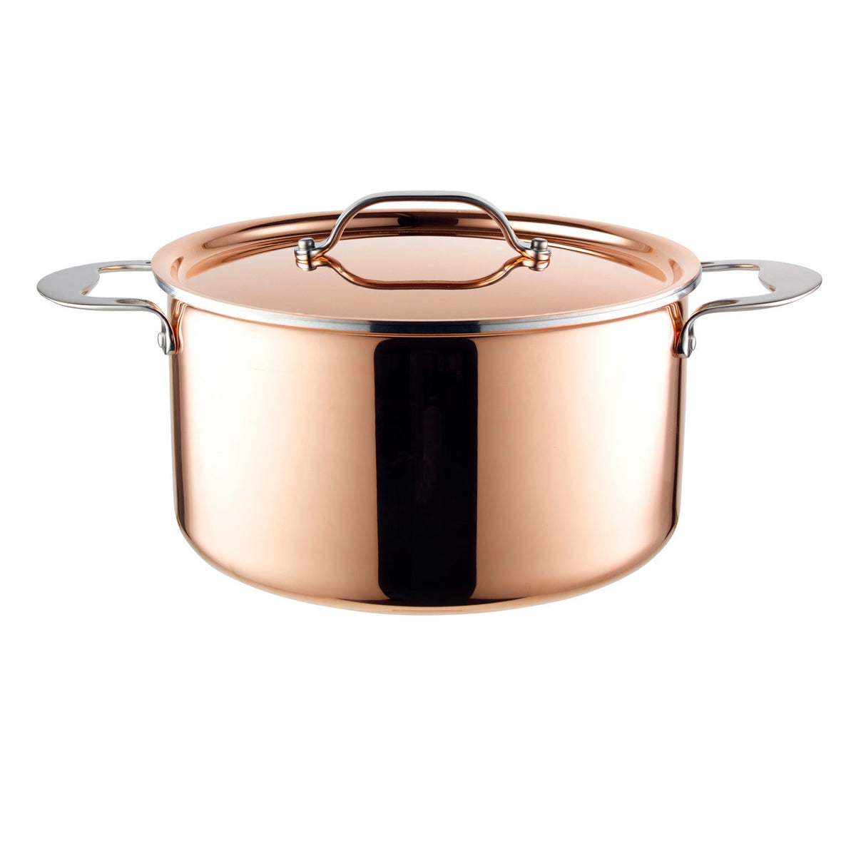 Copper Tri-Ply Stockpot 24cm