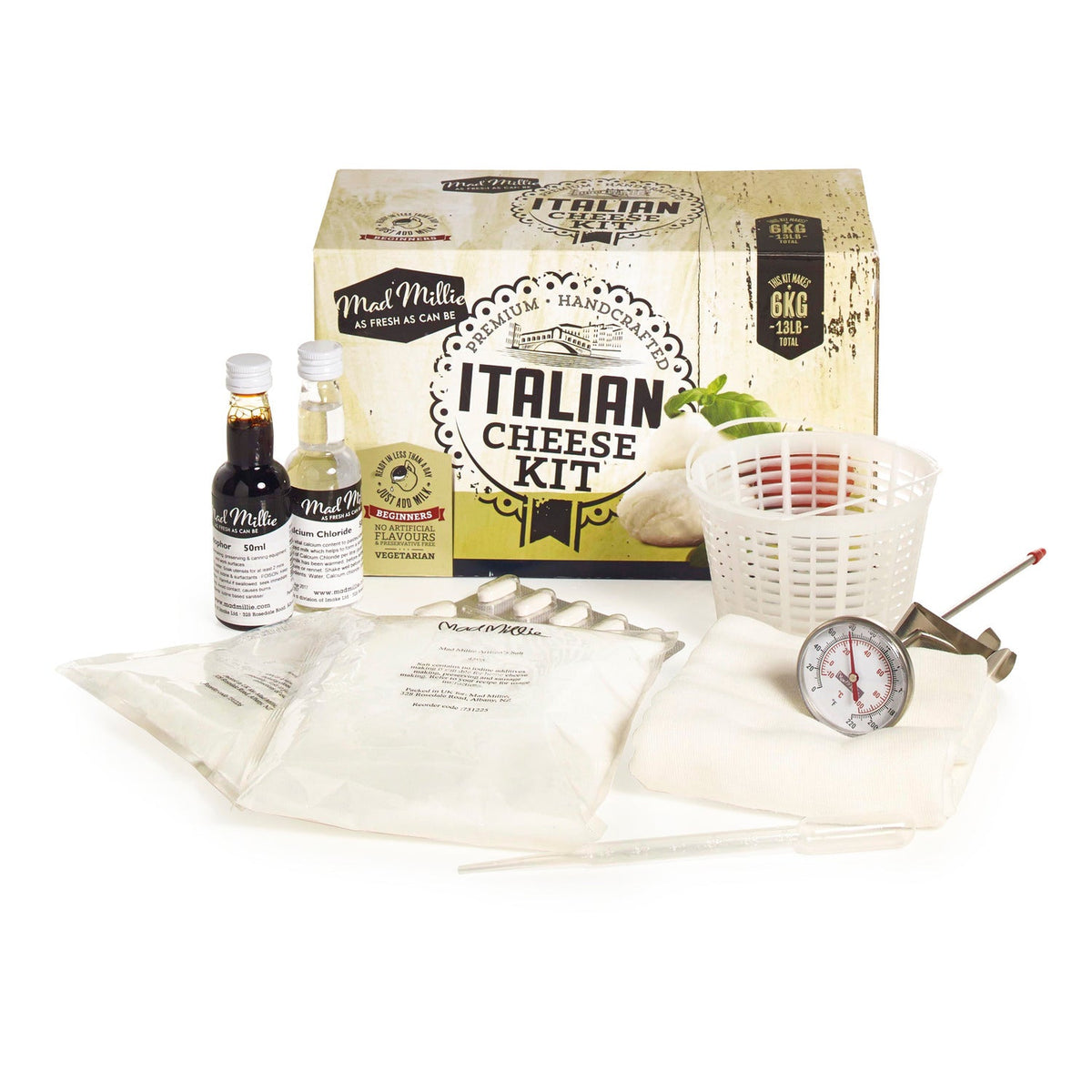 Mad Millie Homemade Italian Soft Cheese Making Kit
