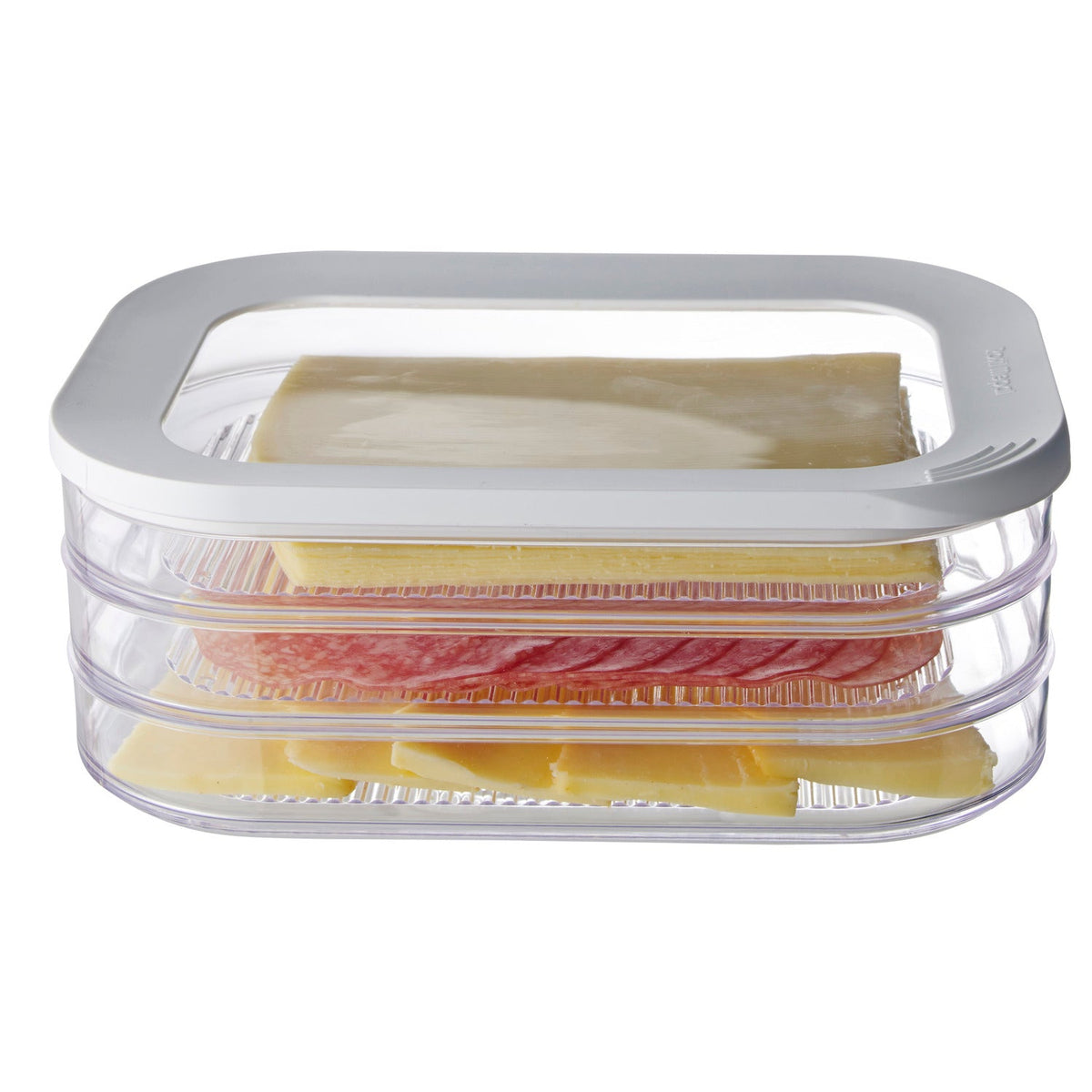 Ham & Cheese Slices 3 Tier Fridge Storage Container