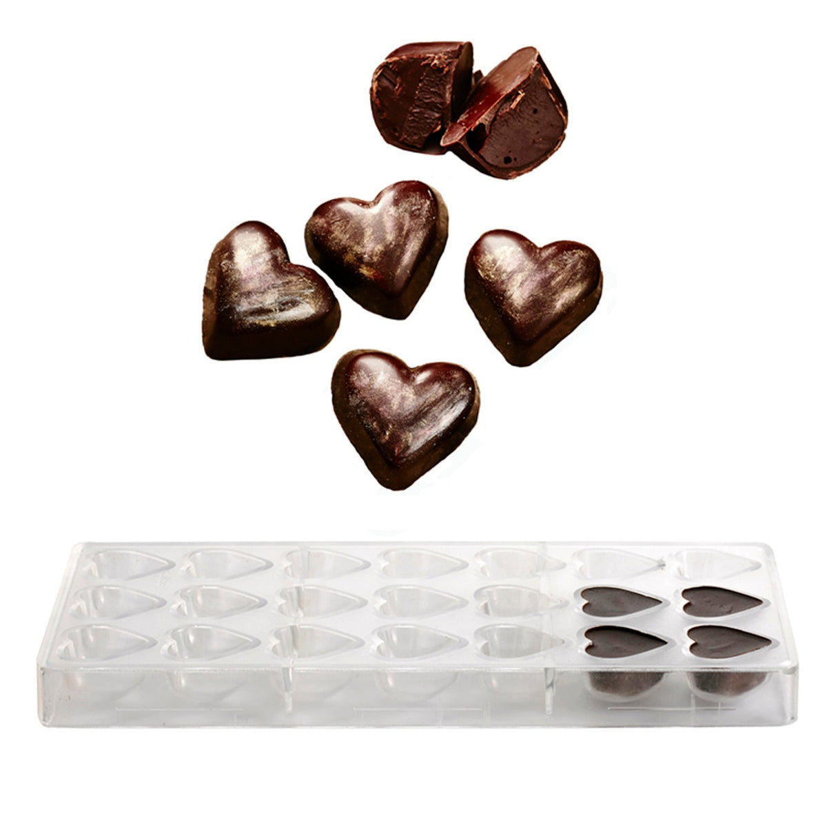 21 Hearts Chocolatier Artisan Chocolate Mould