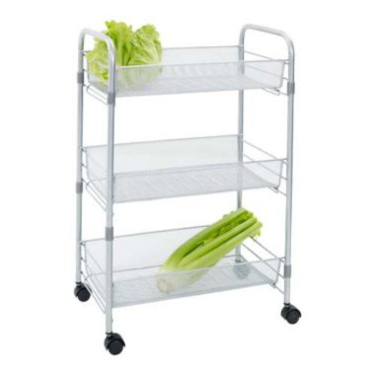 Chubby Mesh Cart 3 Tier Vegetable Kitchen Storage Trolley