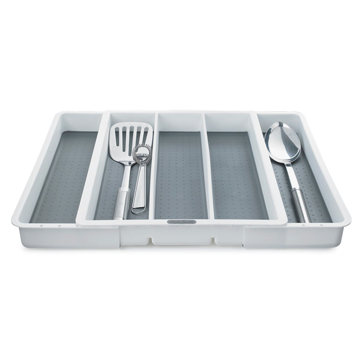 Expanding Drawer Organiser Utensil Tray 3-5 Hole - White