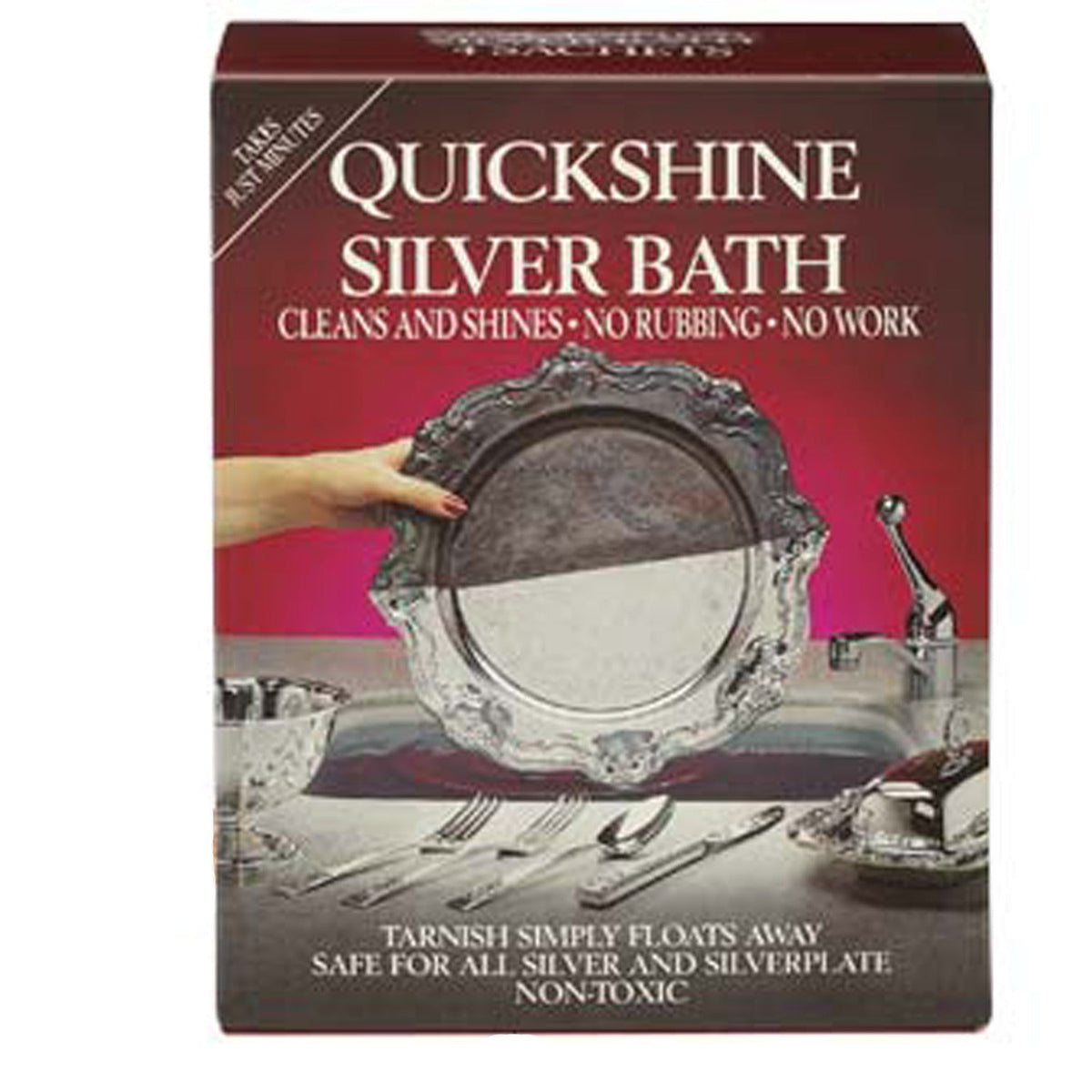 4 Quickshine Silver Bath Silverware Cleaning Sachets