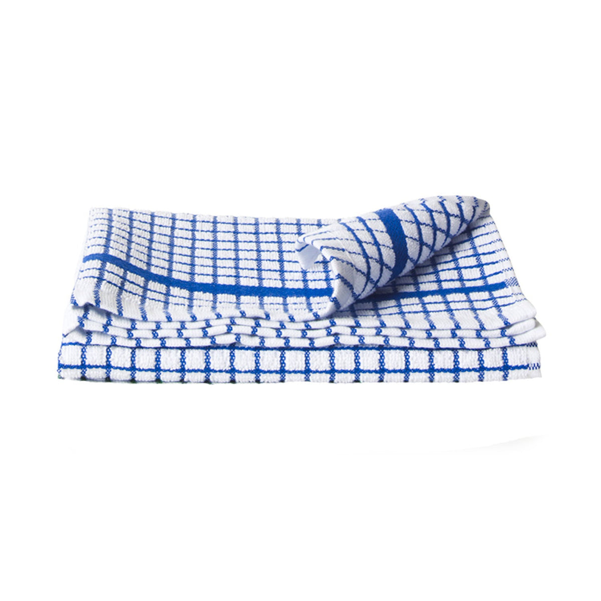 Blue & White Check Poli Dri Cotton Tea Towel