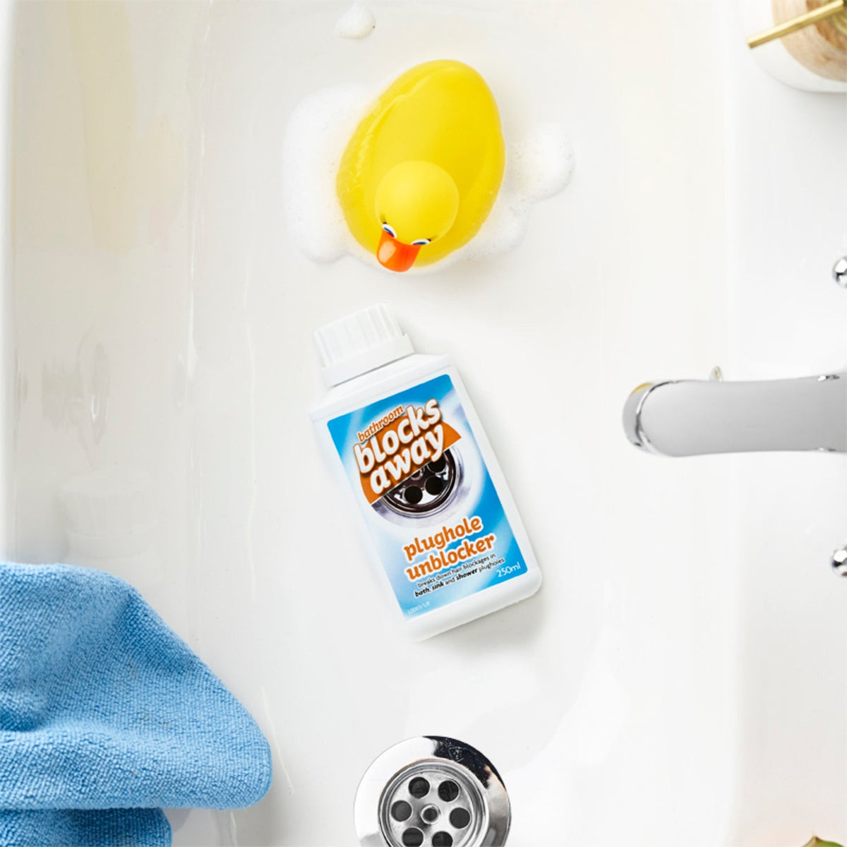 Bathroom Blocks Away Sink Plughole Unblocker 250ml