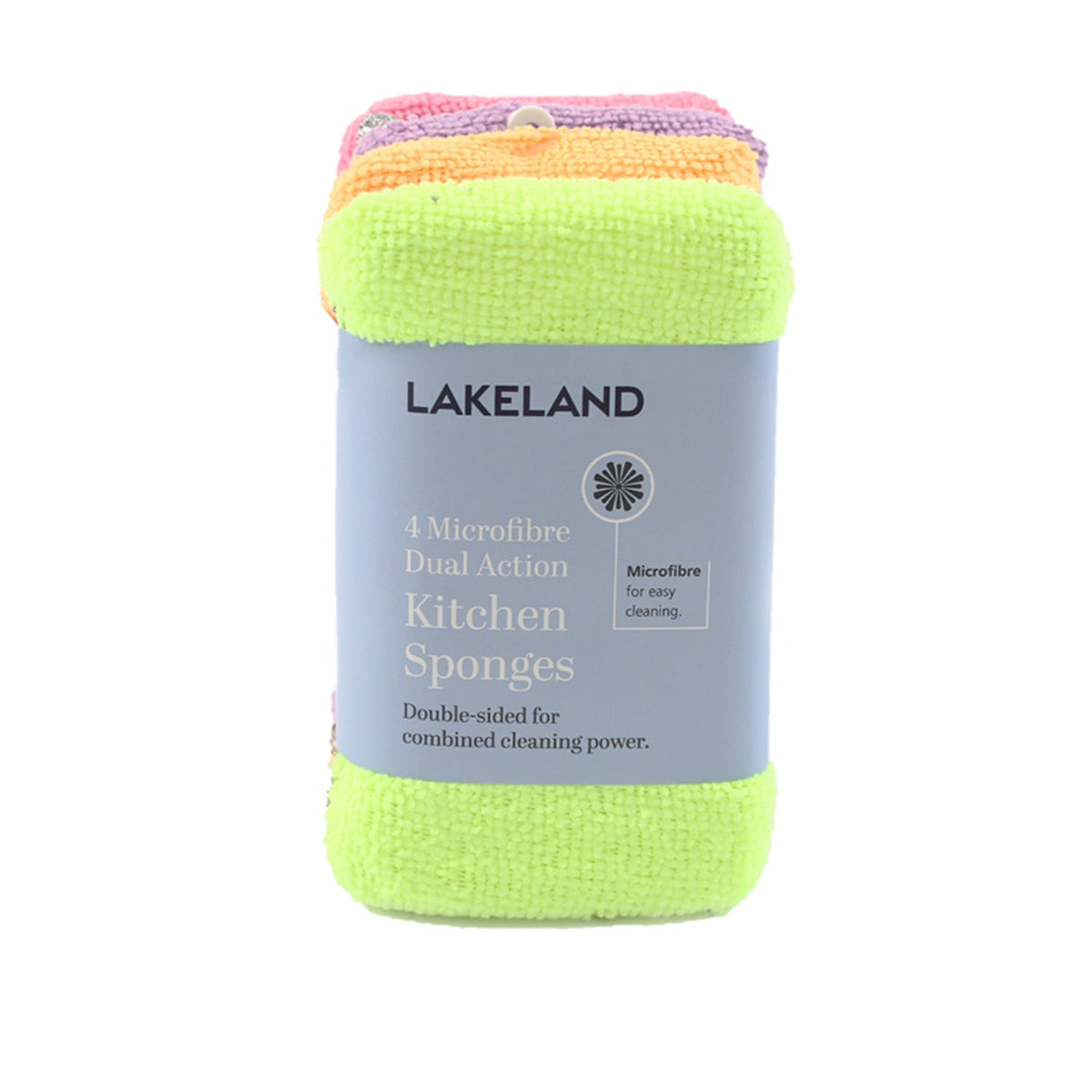 4 Lakeland Microfibre Dual Kitchen Sponges