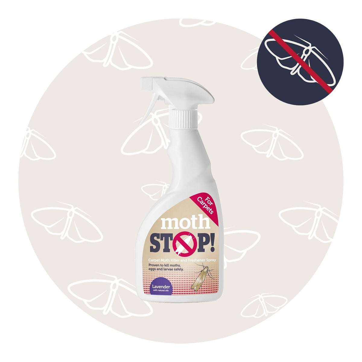Moth Stop Carpet Moth Killer and Freshner Spray 500ml