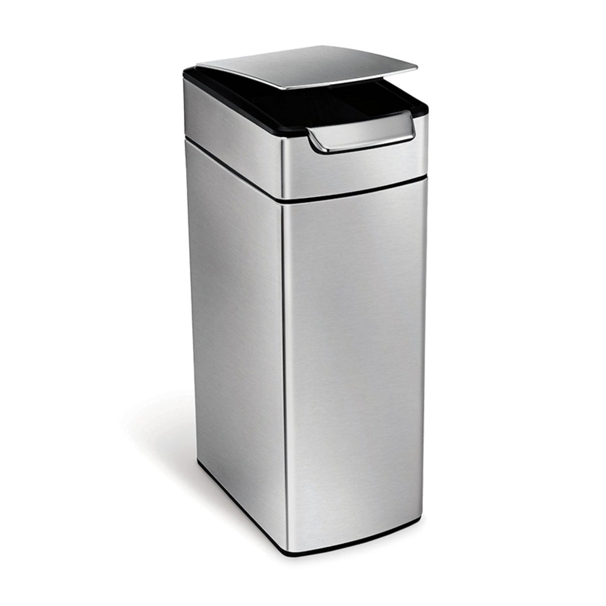 simplehuman Slim Touch Bar Kitchen Waste Bin - Silver 40L