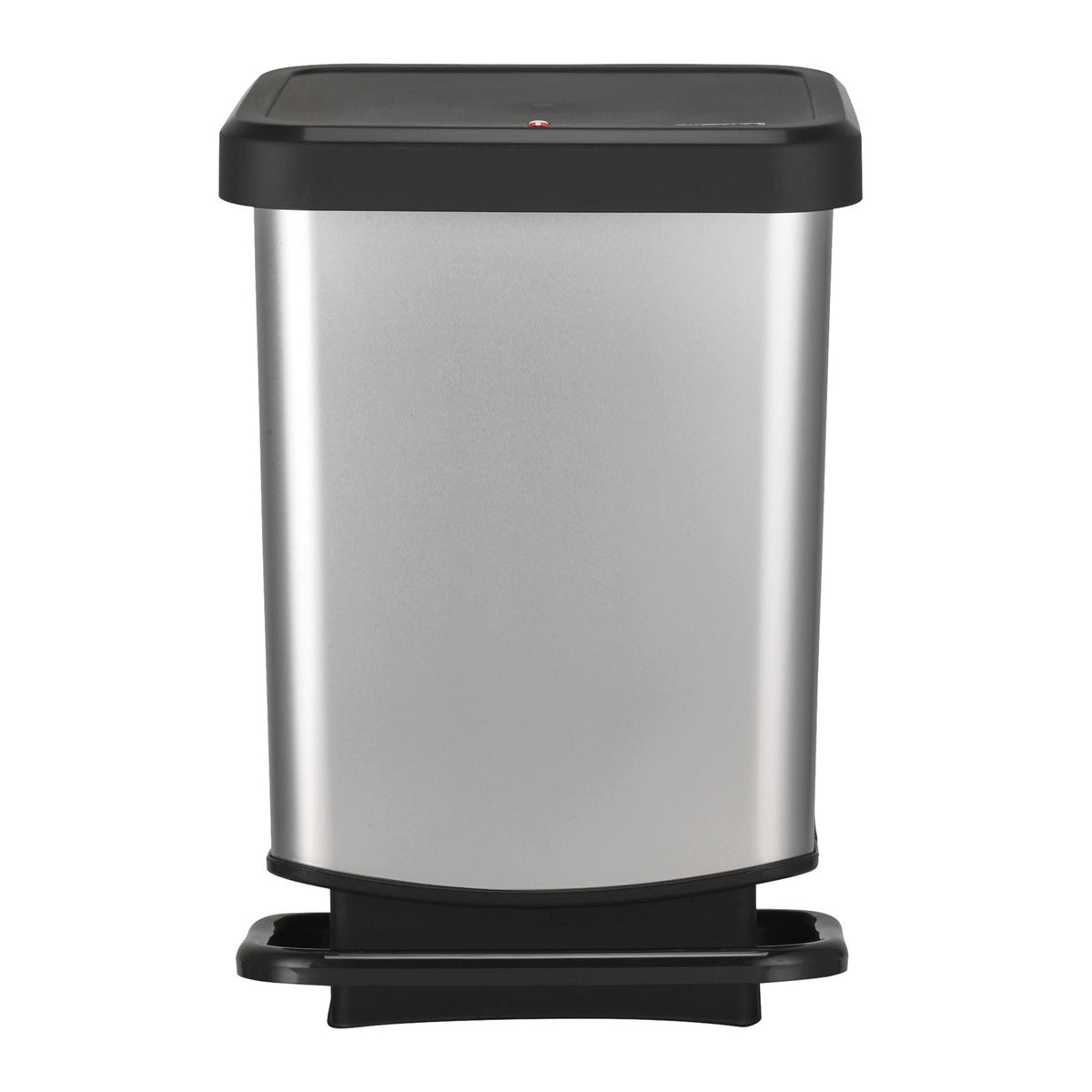 Rotho Kitchen Waste Pedal Bin - Metallic Effect 20L