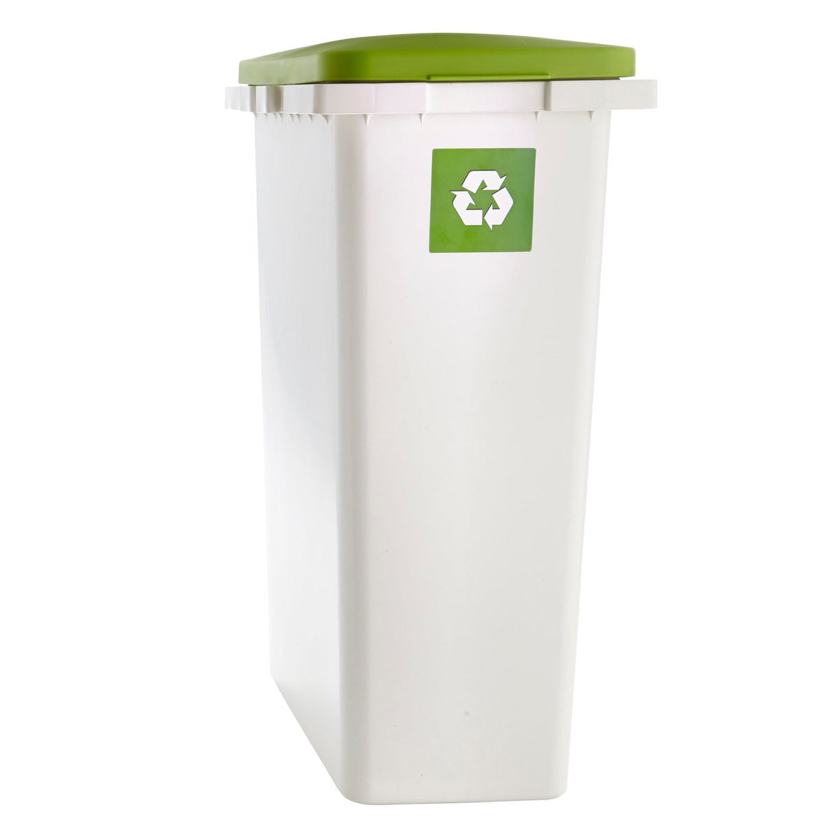 Lakeland Slimline Interlocking Recycle Kitchen Waste Bin - White 25L