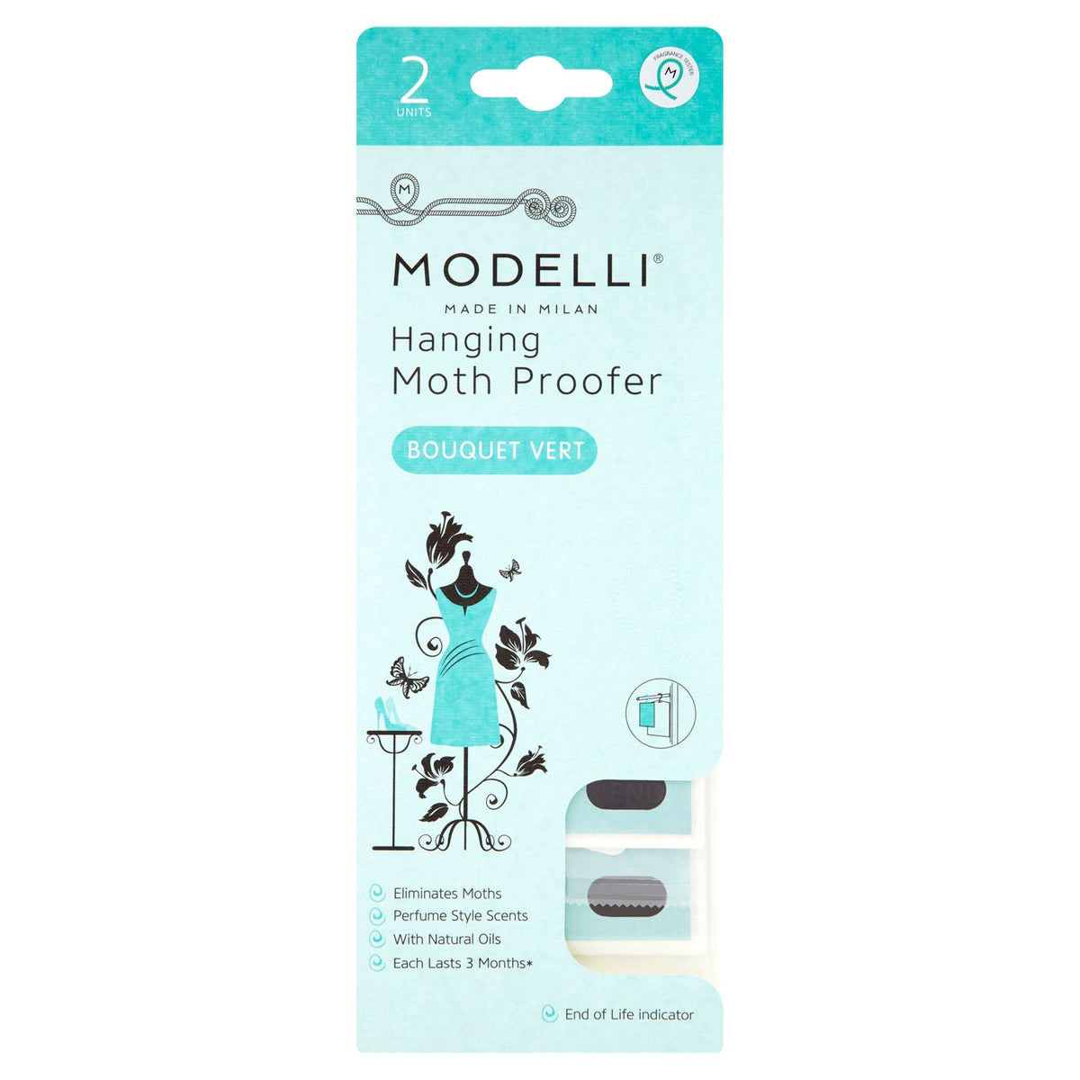 2 Modelli Hanging Moth Proof Bouquet Vert
