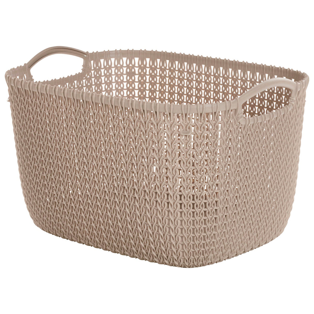 Large Knit-Effect Tub Dune