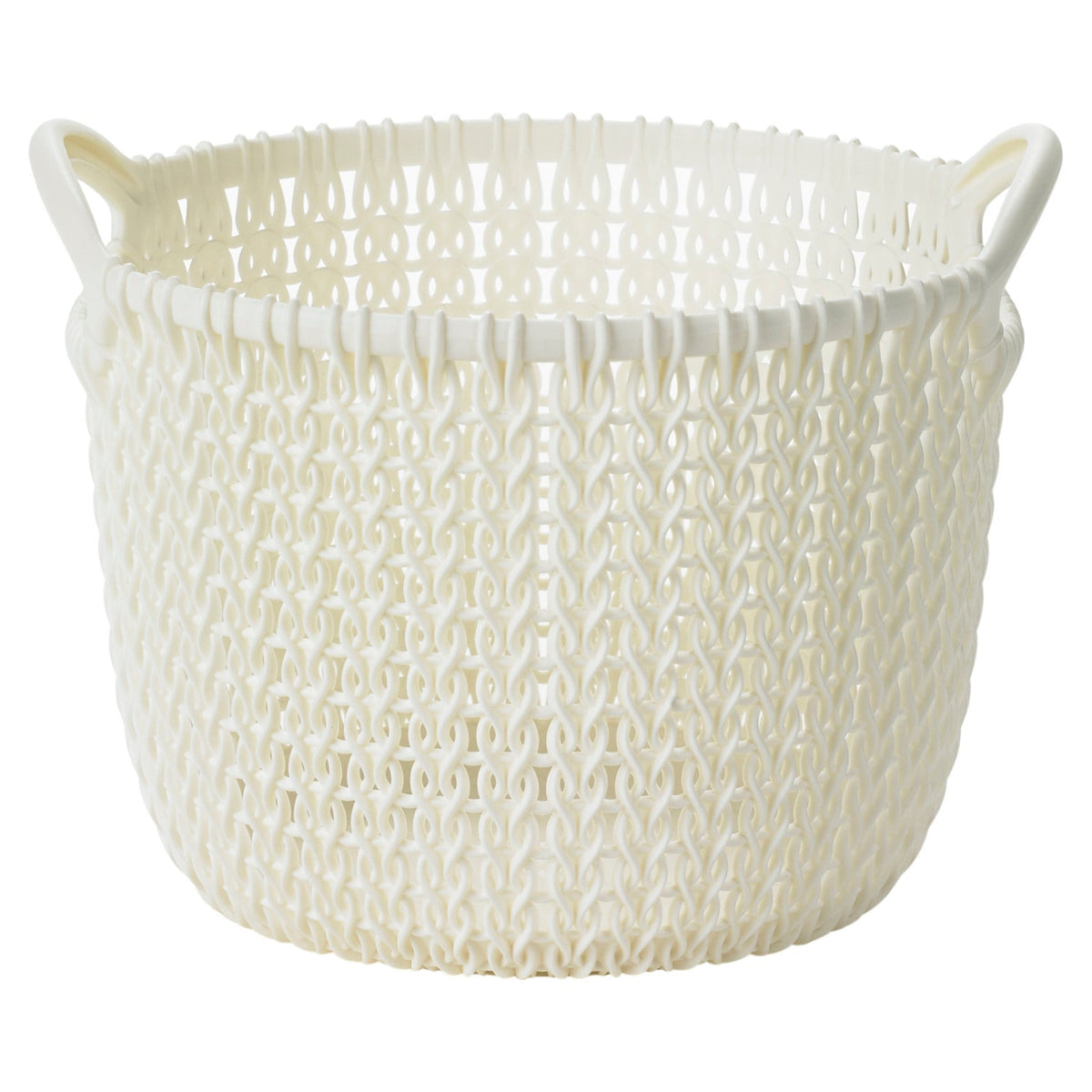 Extra Small Knit Effect Basket Cream