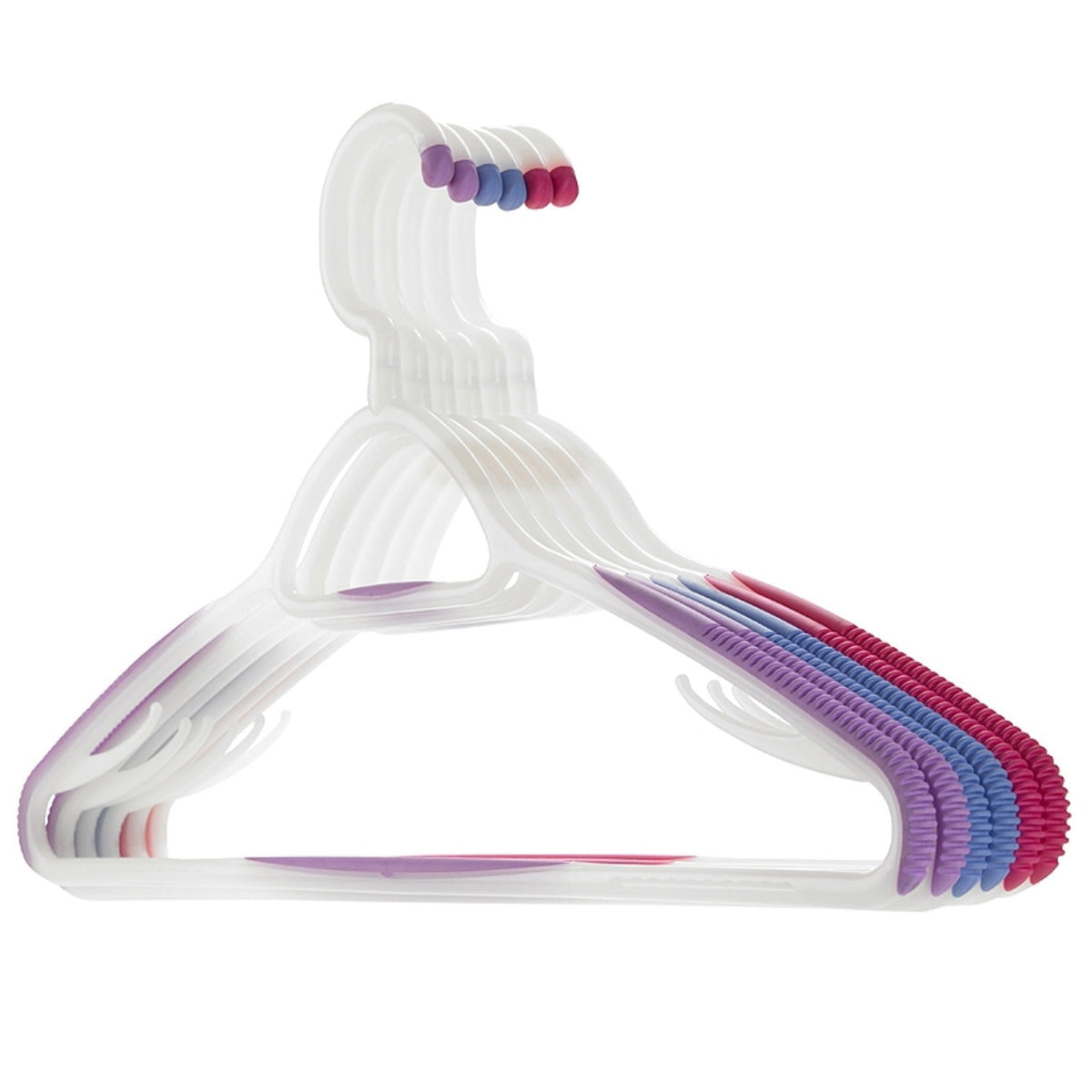 Soft Grip Non Slip Clothes Hangers Mixed Berry 6 Pack