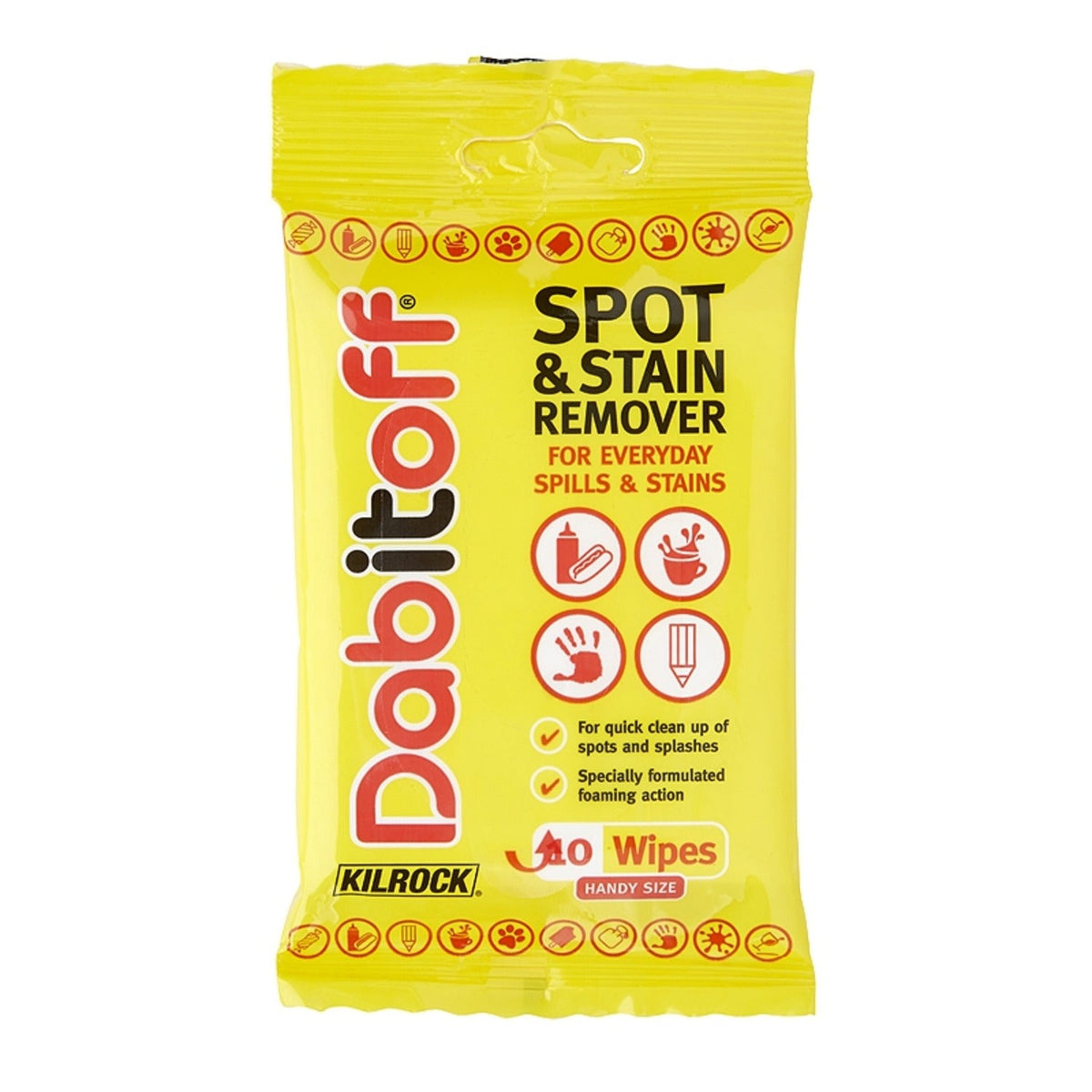 Kilrock Dabitoff Stain Remover Wipes for Clothes 10 Pack