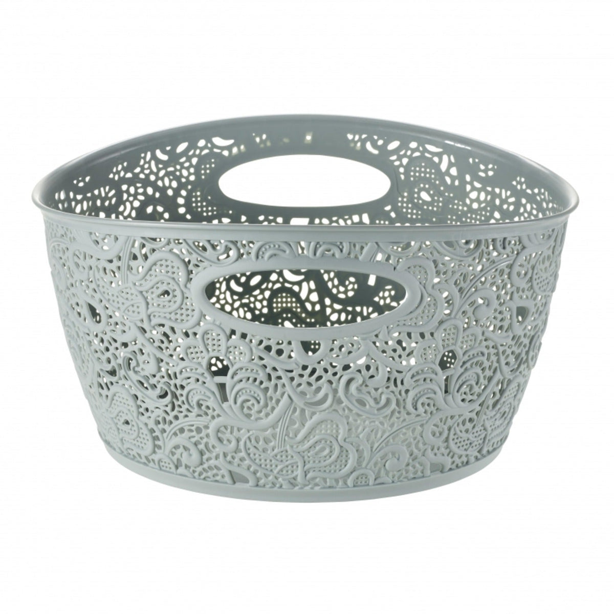 Lace Effect Storage Tub Blue 7L