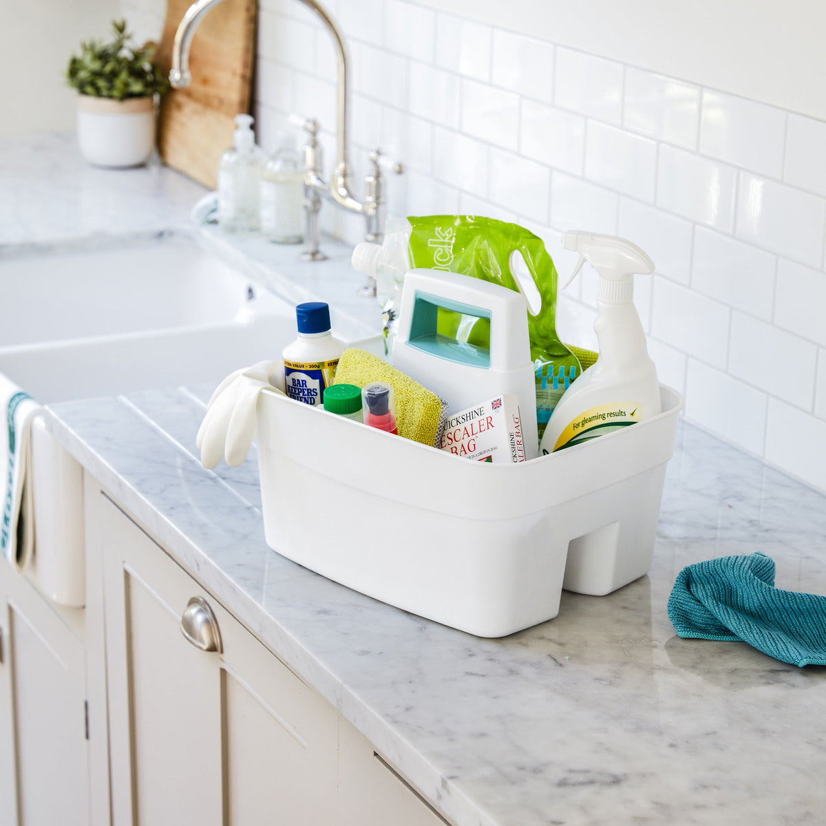 Deep Multipurpose Cleaning Caddy White
