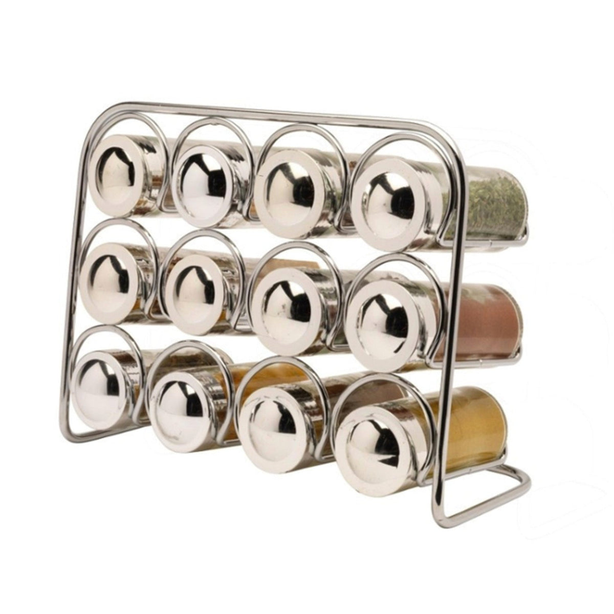 Hahn Pisa Premium 12-Jar Spice Rack with 12 Glass Jars