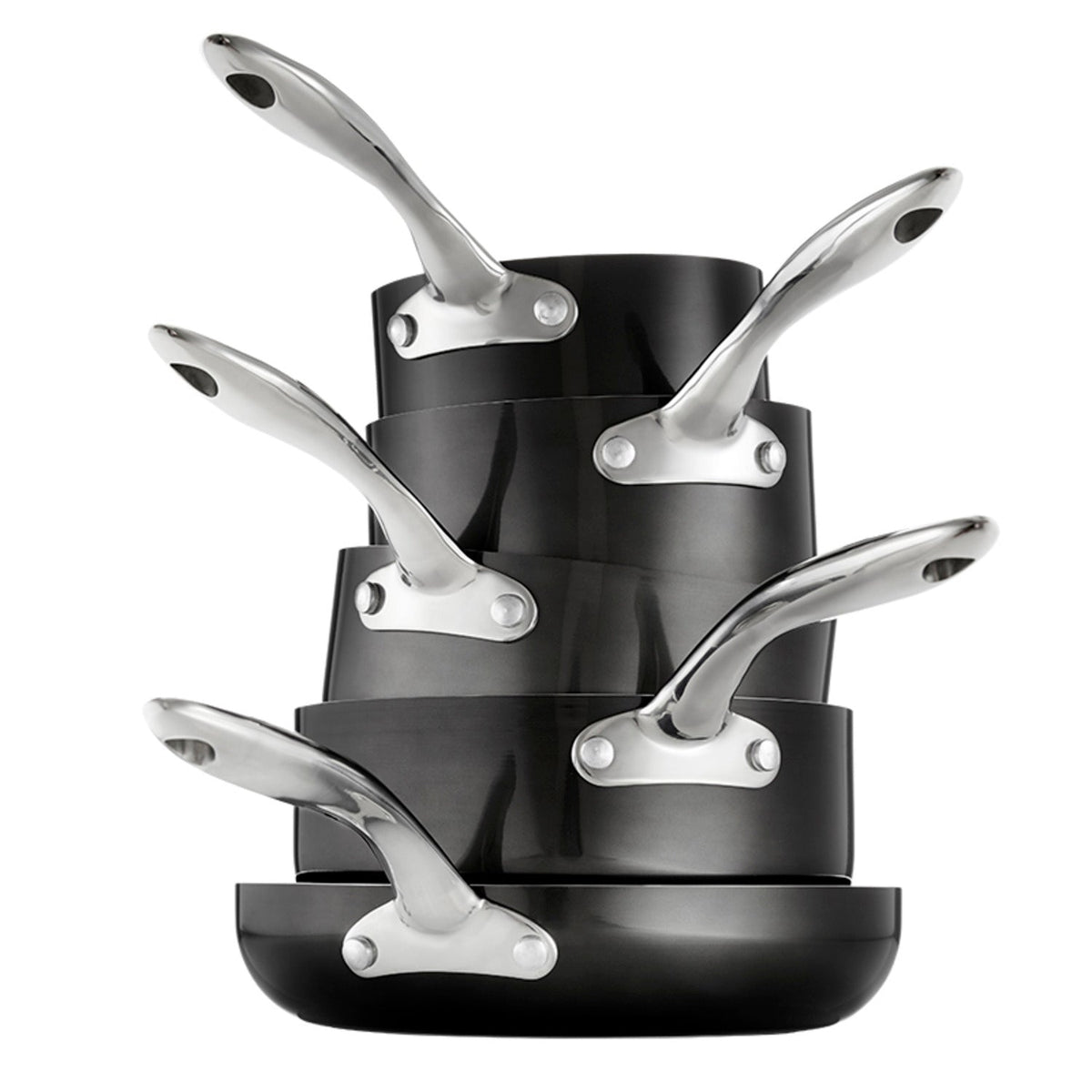 Lakeland 5-Piece Carbon-Coloured Non-Stick Pan Set