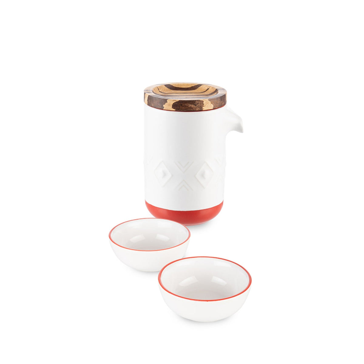 Prue’s World Ceramic Soy Dipping Set – Bottle and 2 Dipping Bowls
