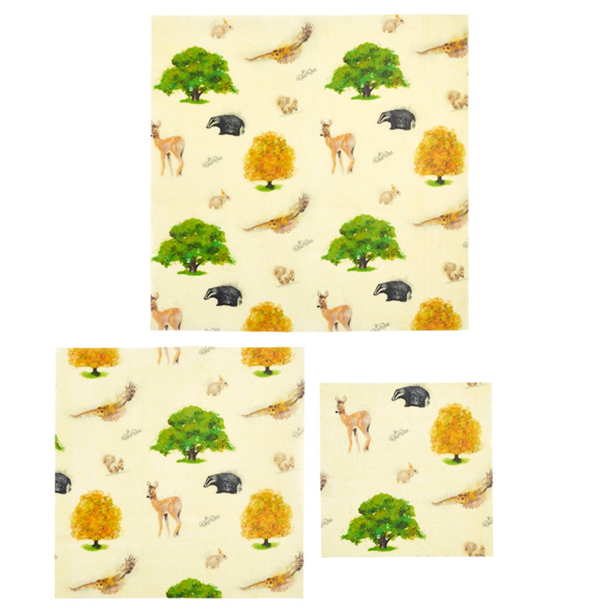 Lakeland BeeBee & Leaf Reusable Beeswax Food Wraps Woodland – Family Pack of 5