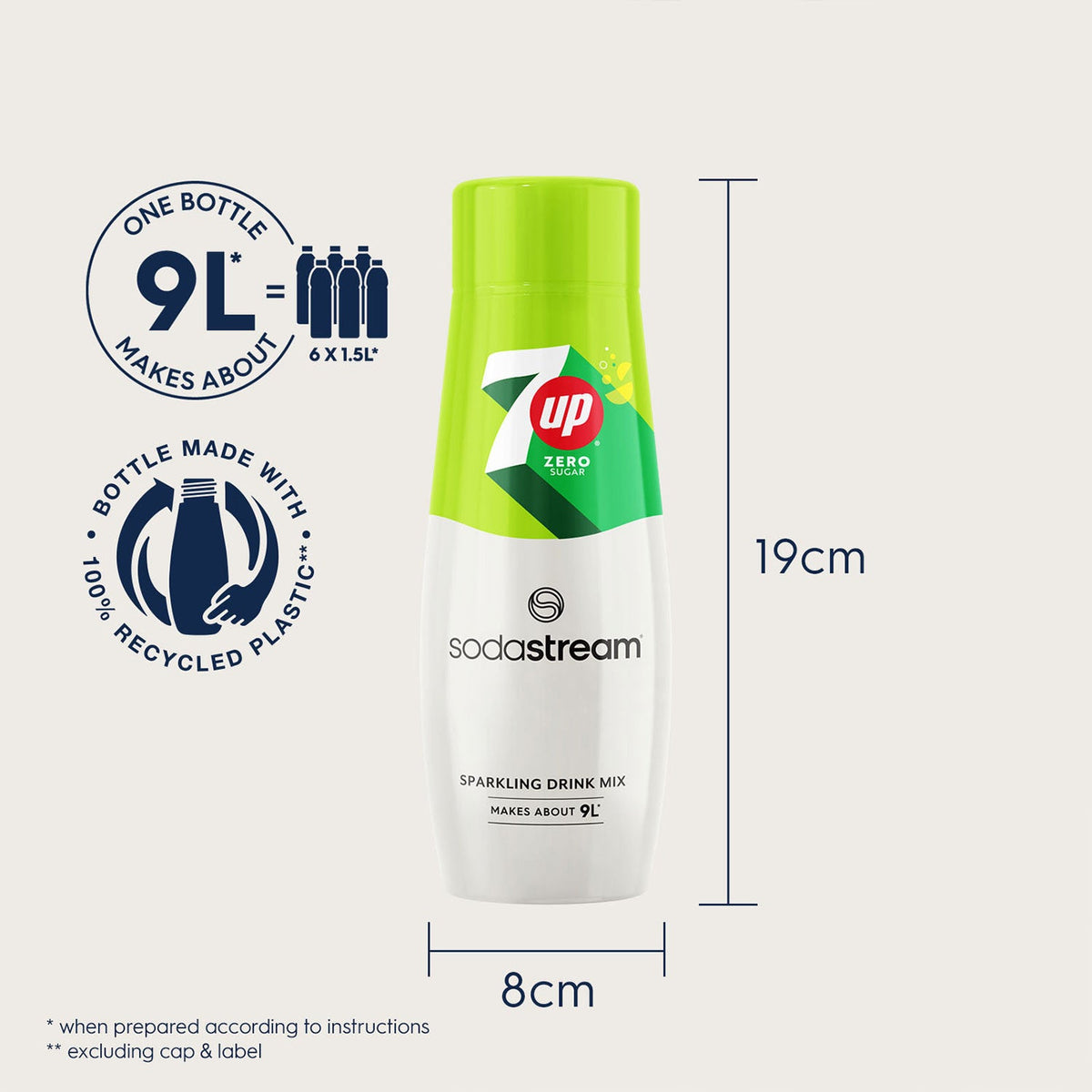 SodaStream 7Up Free Sparkling Drink Mix 440ml