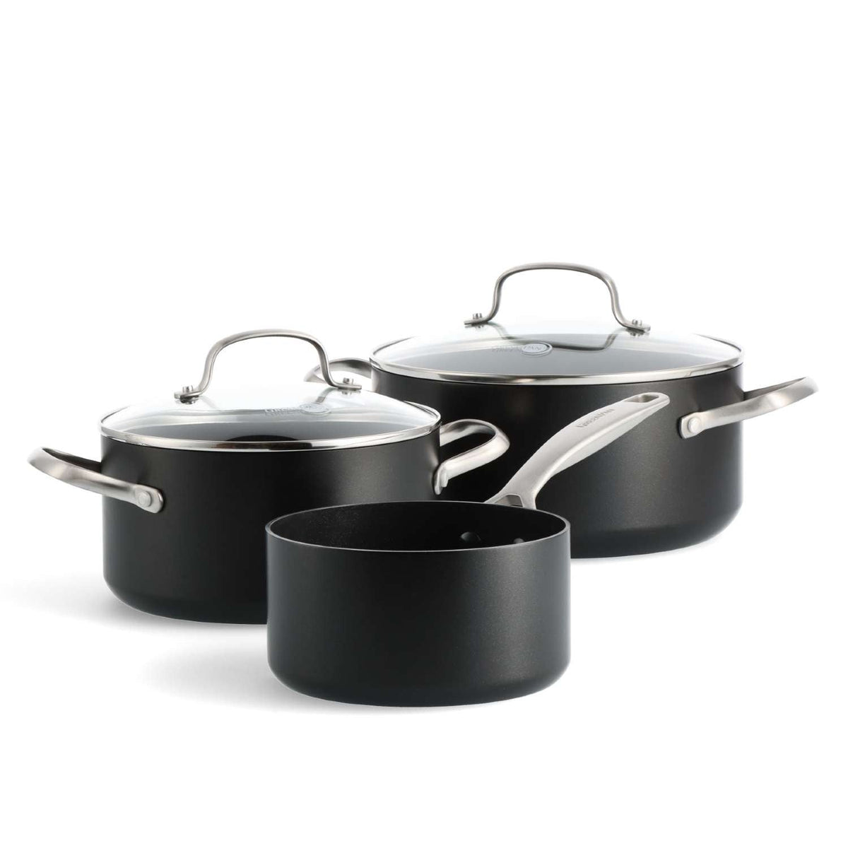 GreenPan Copenhagen 3-Piece Pan Set with Lids