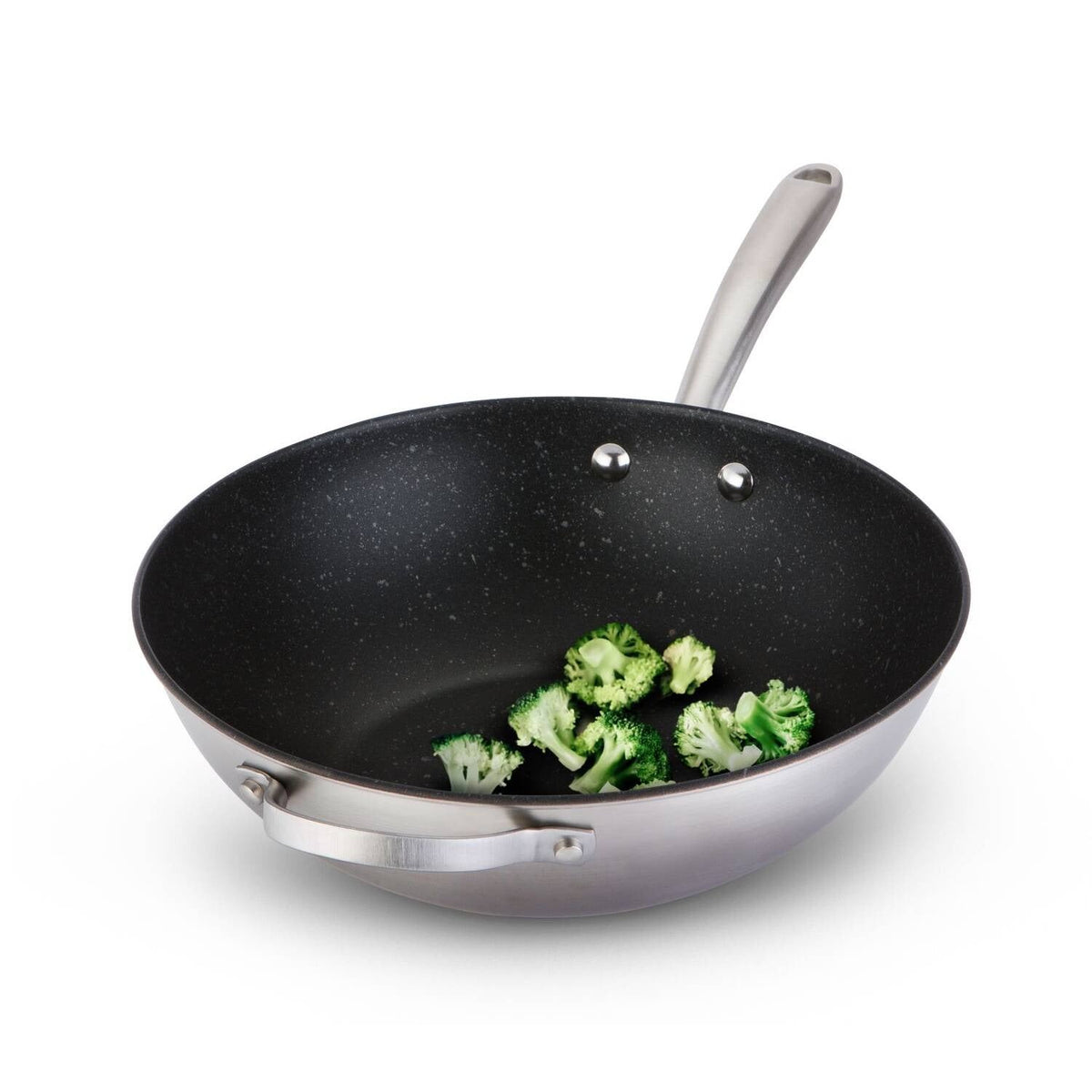 Prestige Scratch Guard Stainless Steel 29cm Stir Fry Wok