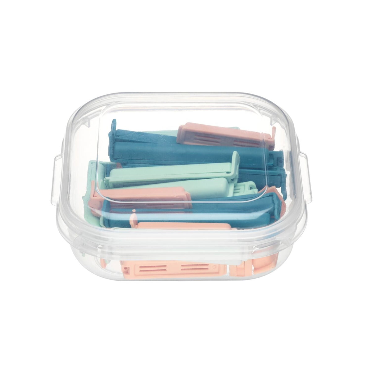 24 Mixed Food Storage and Bag Sealing Clips in Box - Assorted Colours