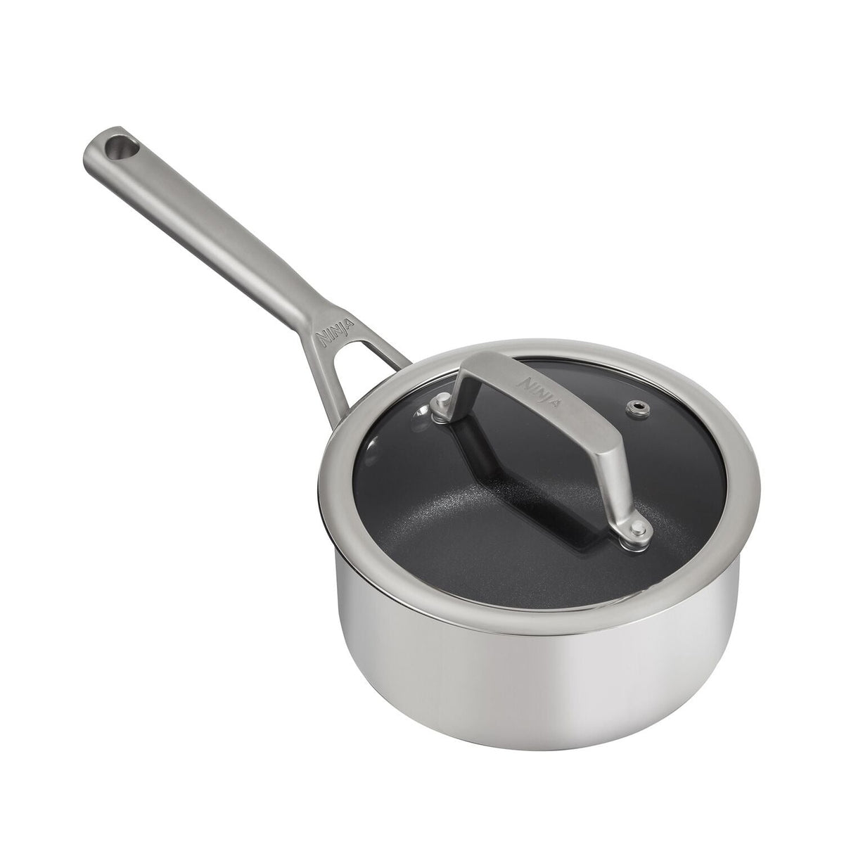 Ninja ZEROSTICK Stainless Steel 20cm Saucepan with Lid