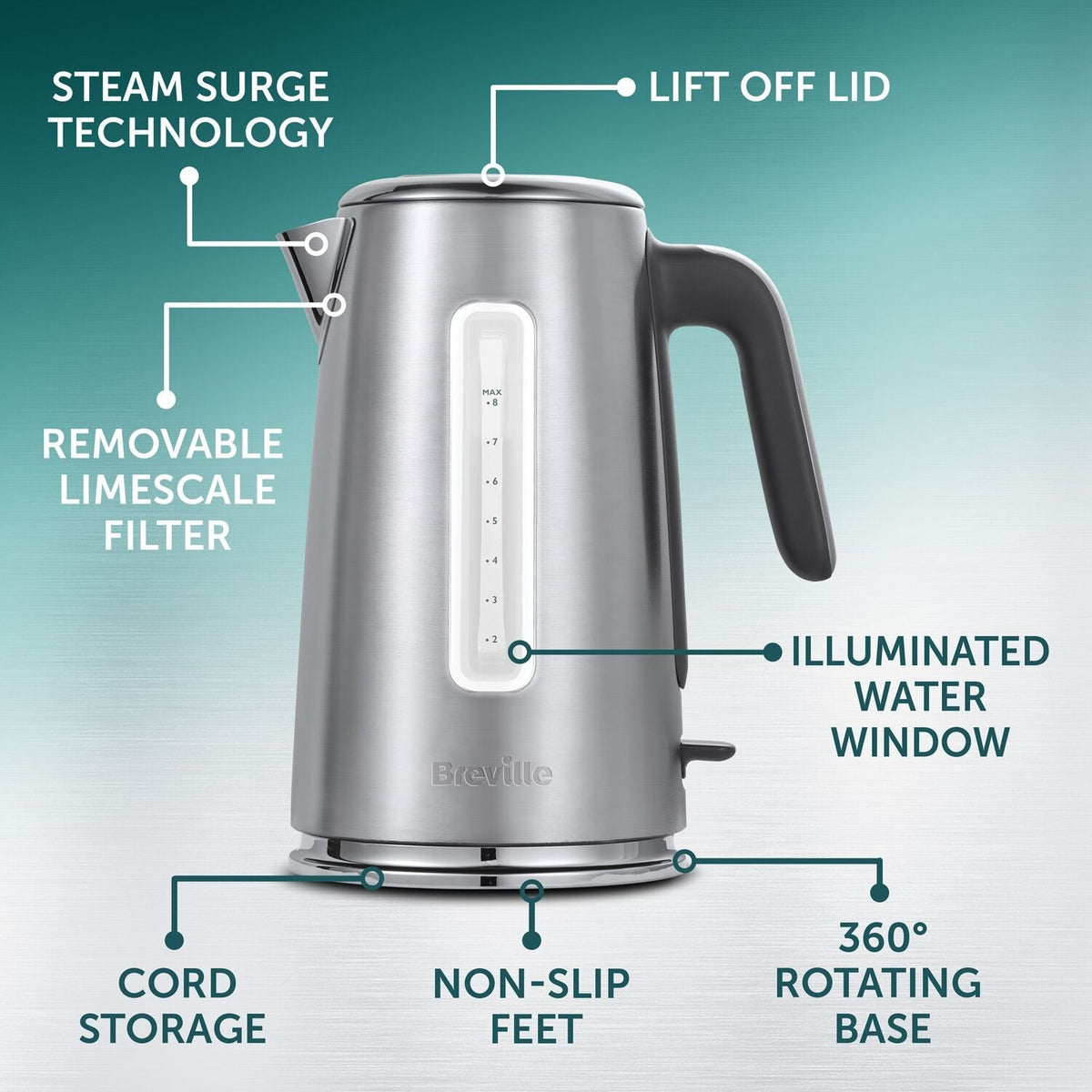 Breville Edge Low Steam Kettle 1.7L