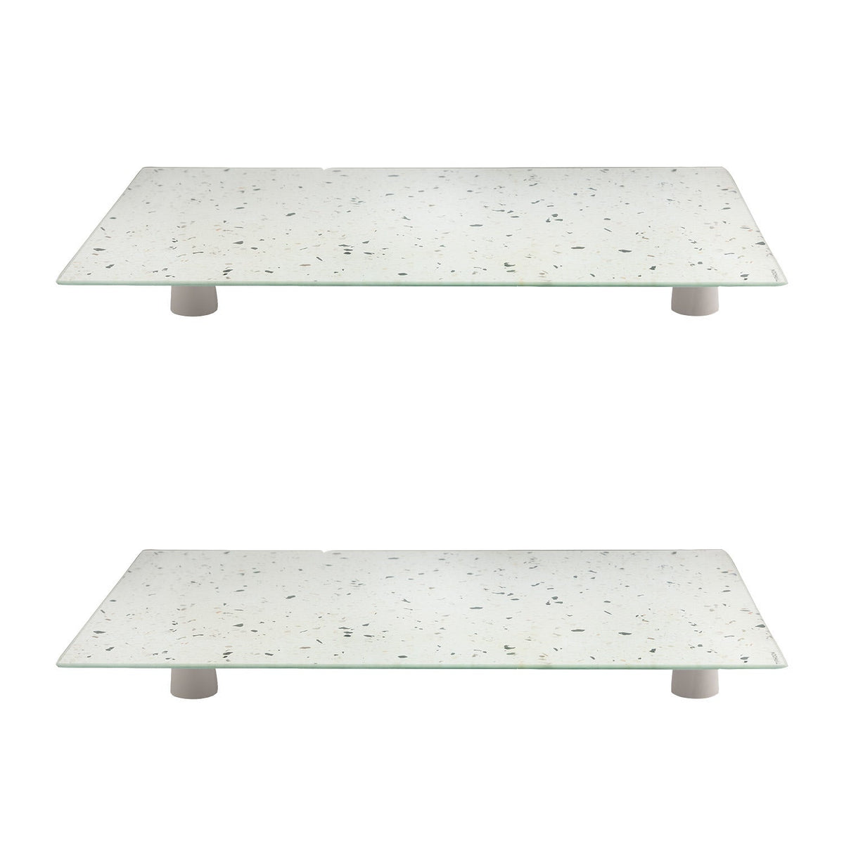 Typhoon Elements White Quartz-Effect Hob Protector - Set of 2
