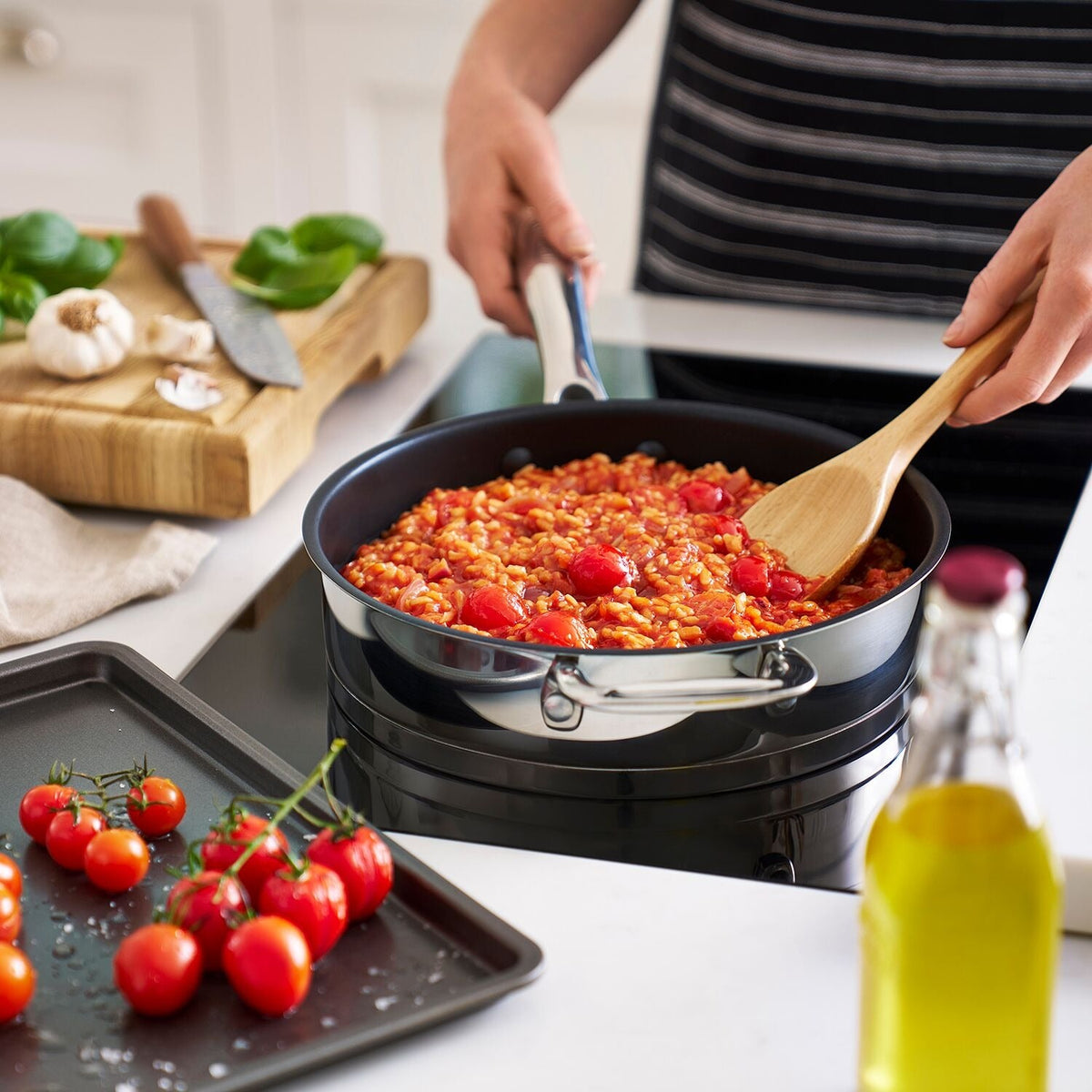 Lakeland Stainless Steel 24cm Lidded Sauté Pan