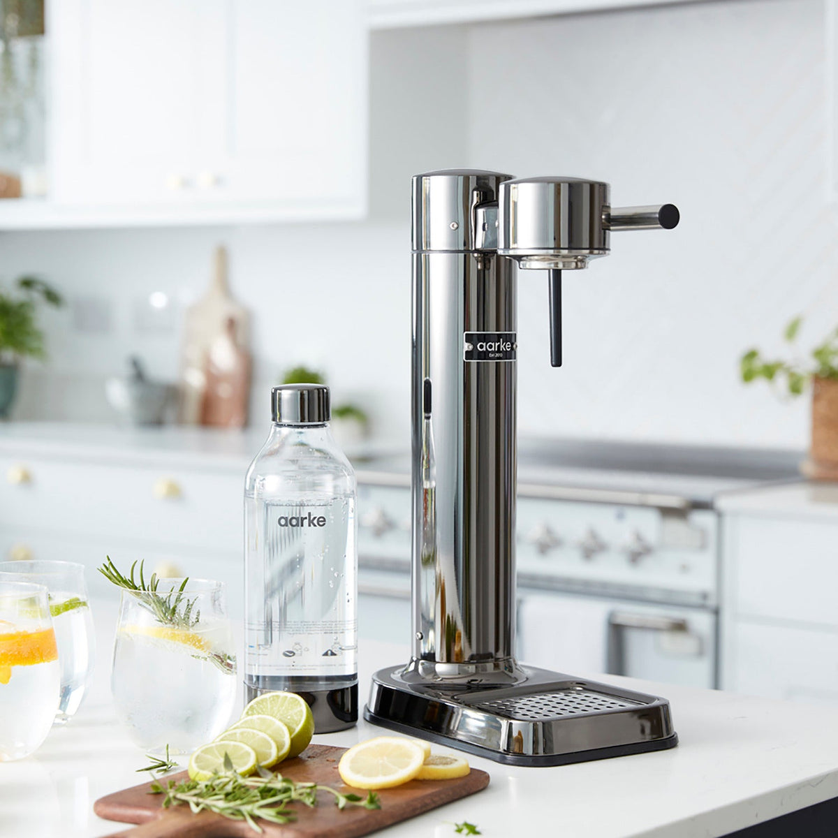 Aarke Carbonator 3 Polished Steel with CO2 Gas Cylinder