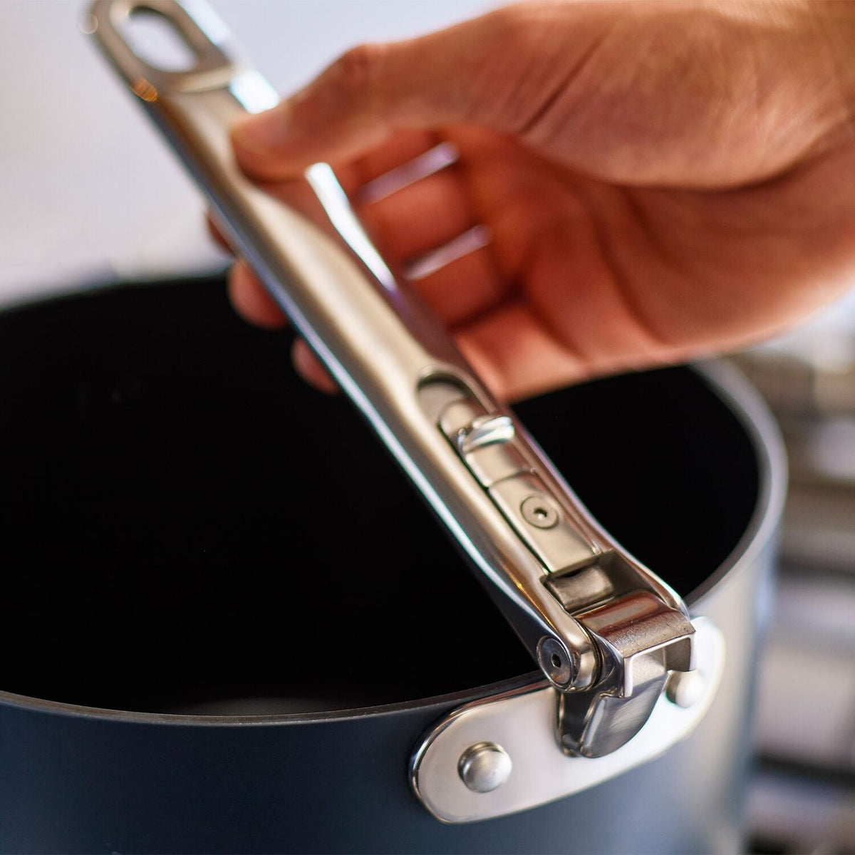 Joseph Joseph Space 19cm Saucepan with Lid and Folding Handles