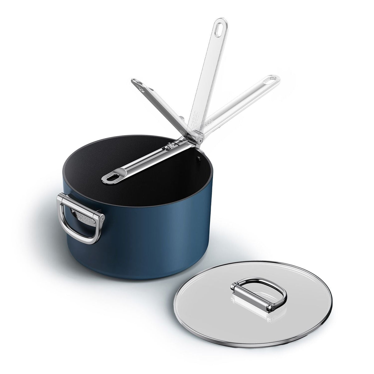 Joseph Joseph Space 23cm Saucepan with Lid and Folding Handles