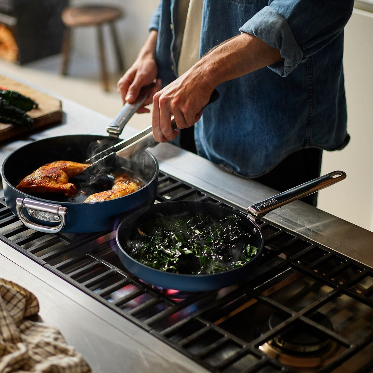 Joseph Joseph Space 24cm Frying Pan with Folding Handle