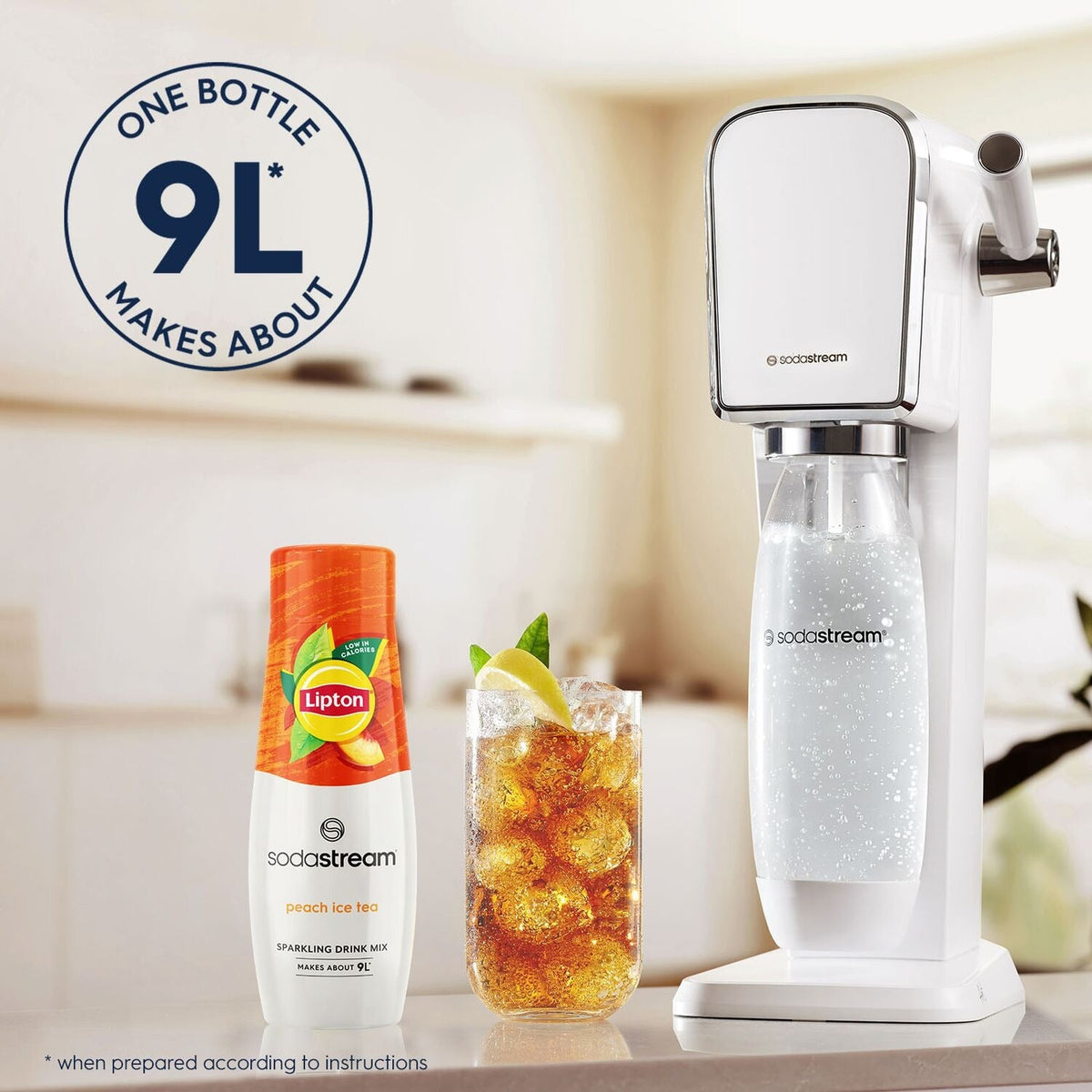 SodaStream Lipton Peach Iced Tea Sparkling Drink Mix 440ml