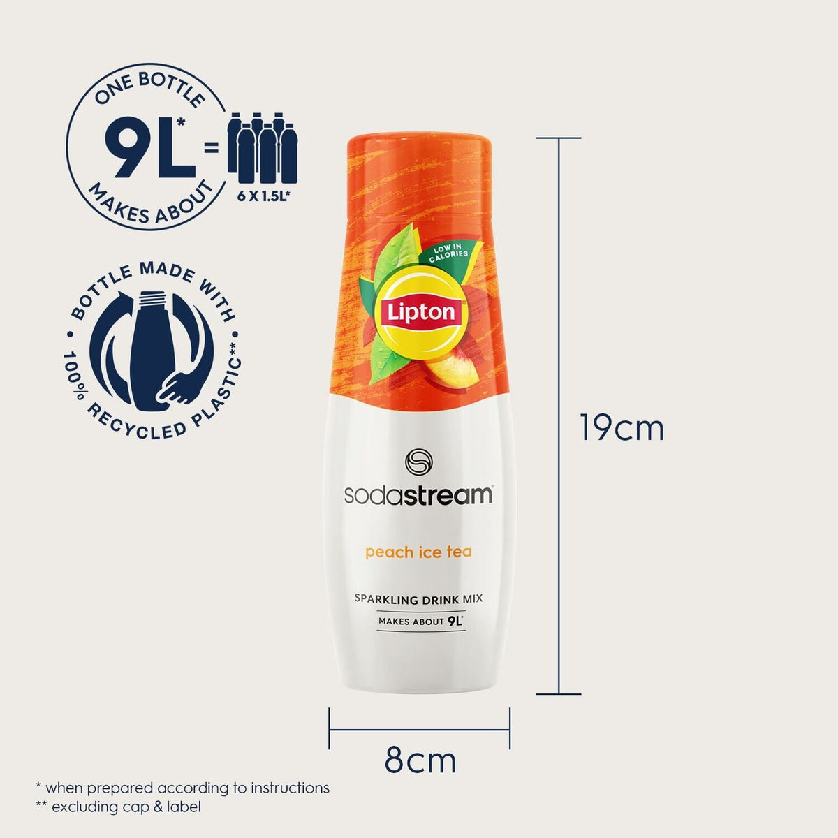 SodaStream Lipton Peach Iced Tea Sparkling Drink Mix 440ml