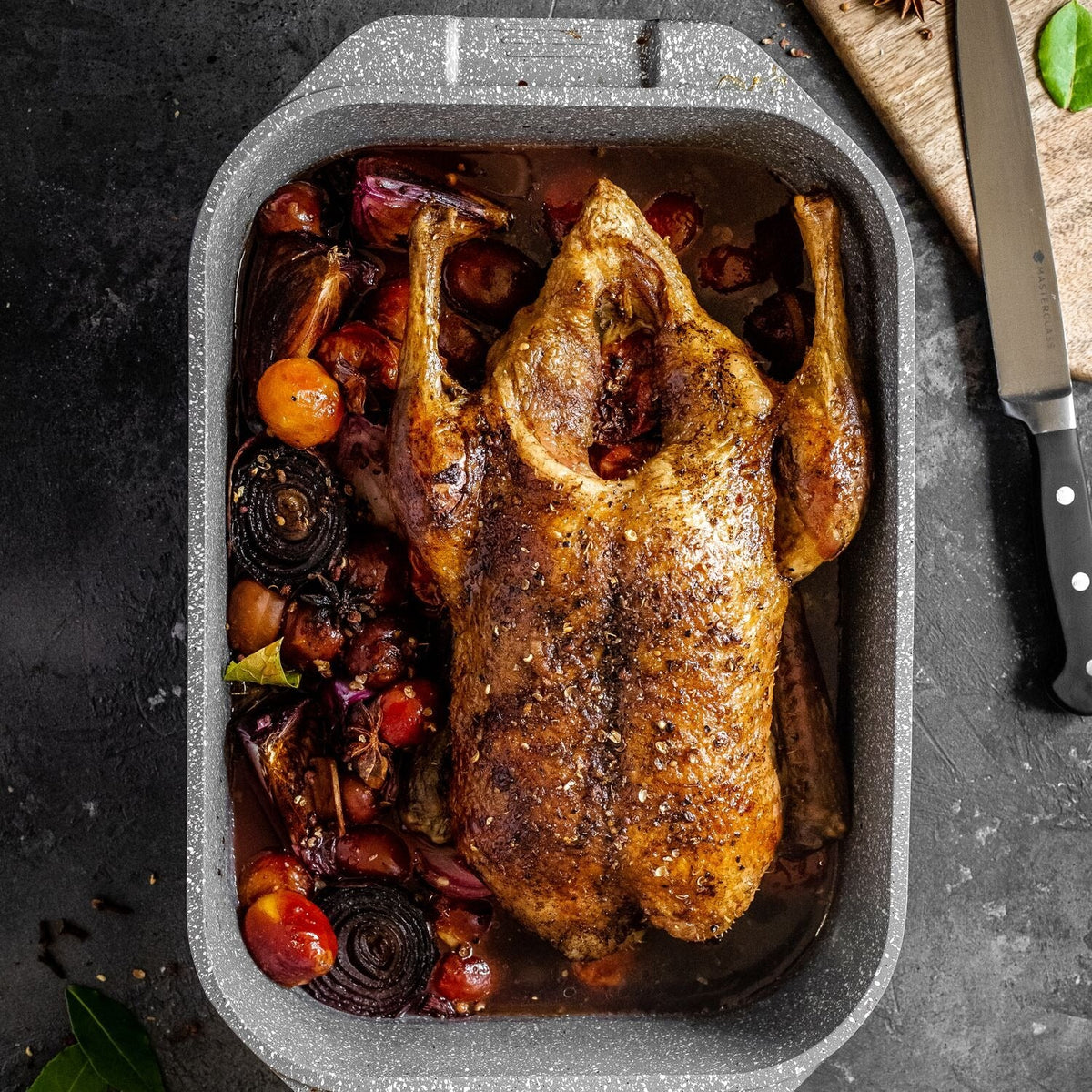 MasterClass 34cm Cast Aluminium Roasting Pan Black